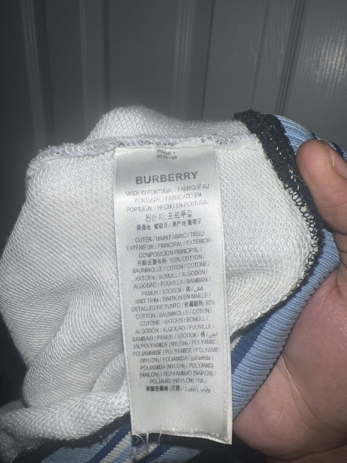 Burberry Burberry hoodie with Blue writing Size US S / EU 44-46 / 1 - 3 Thumbnail