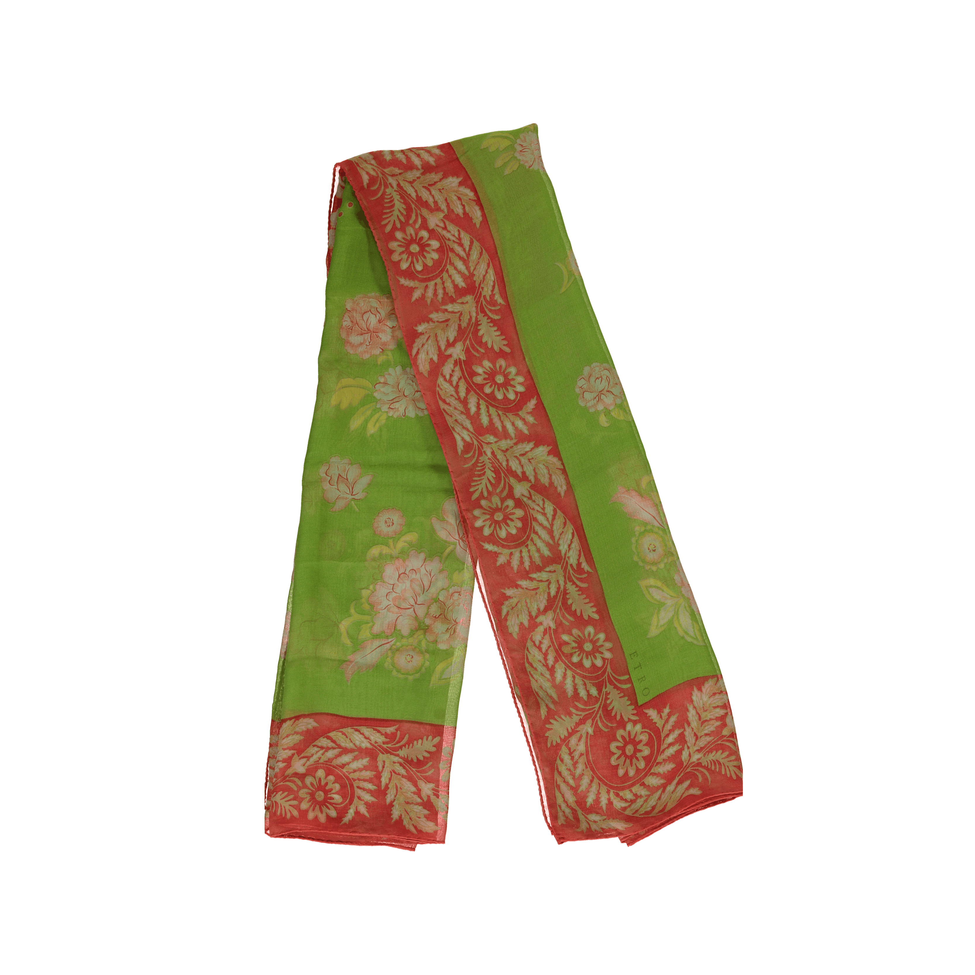 image of Vintage Etro Etro Silk Multicolor Scarf in Black, Women's