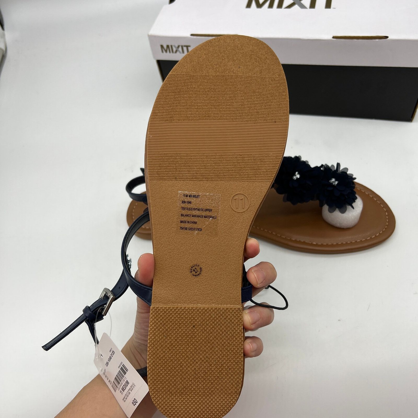 Other Mixit Womens Arlet Adjustable Strap Sandals Navy Colo Size US 11 / IT 41 - 7 Thumbnail