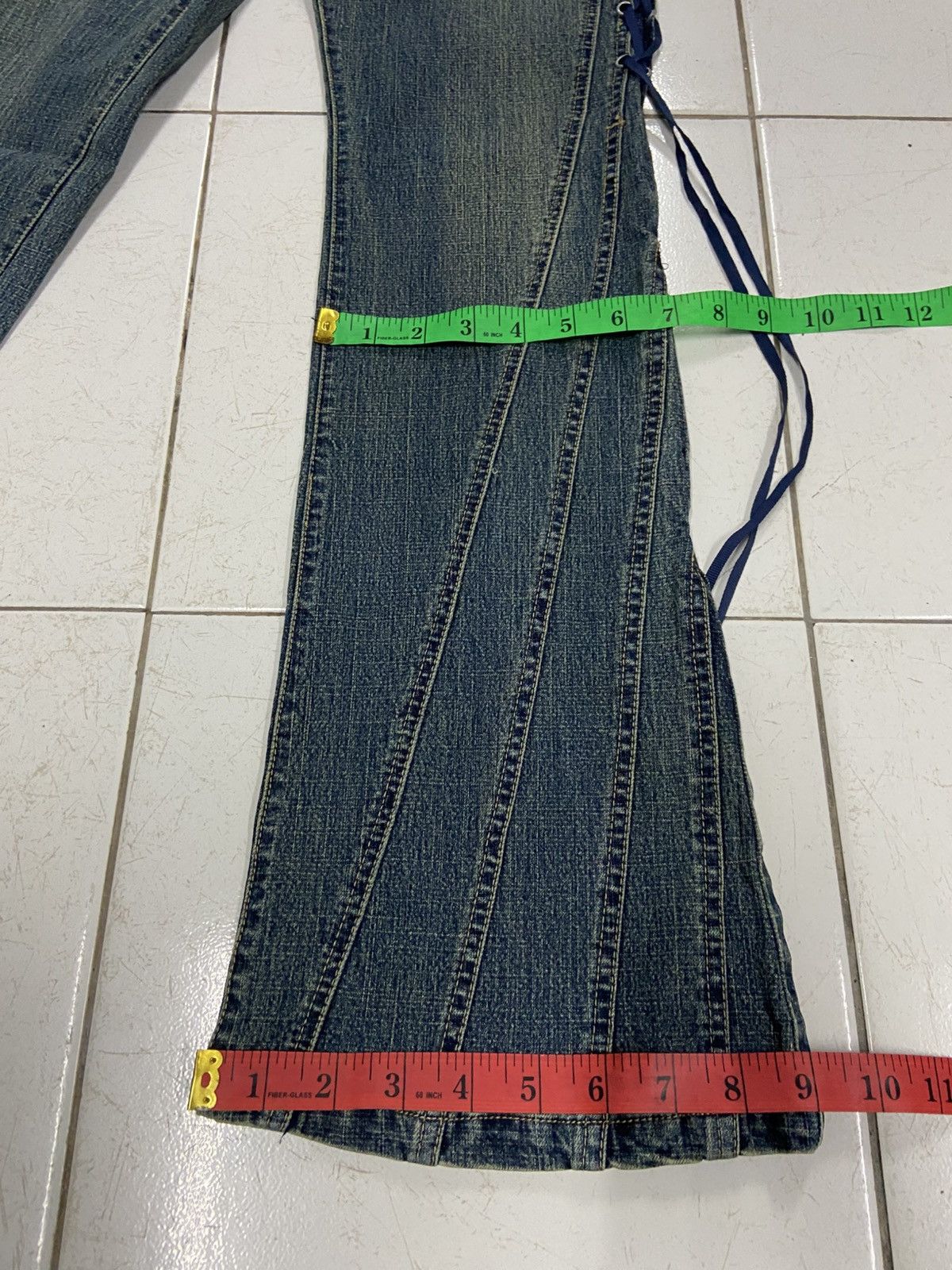 Japanese Brand BROW DWIN FLARE DENIM JEANS Size 24" / US 00 / IT 34 - 13 Thumbnail