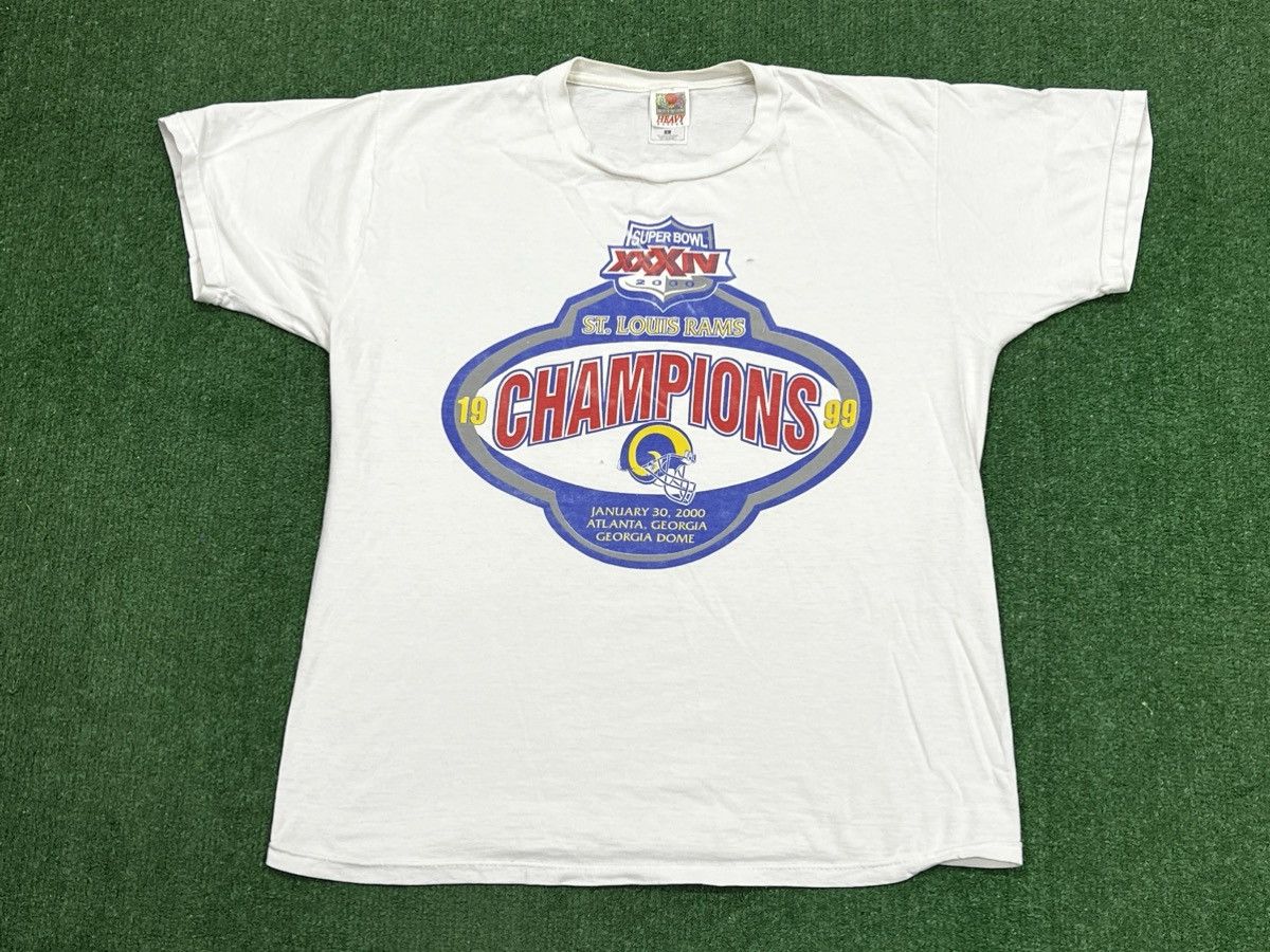 Fruit Of The Loom Vintage St Louis Rams Super Bowl XXXIV Tee Size US L / EU 52-54 / 3 - 1 Thumbnail
