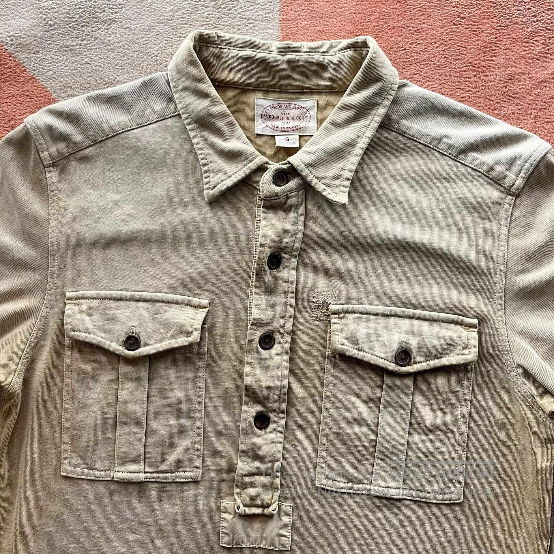 RRL Ralph Lauren RRL Military Style Knit Shirt. Size US S / EU 44-46 / 1 - 3 Thumbnail