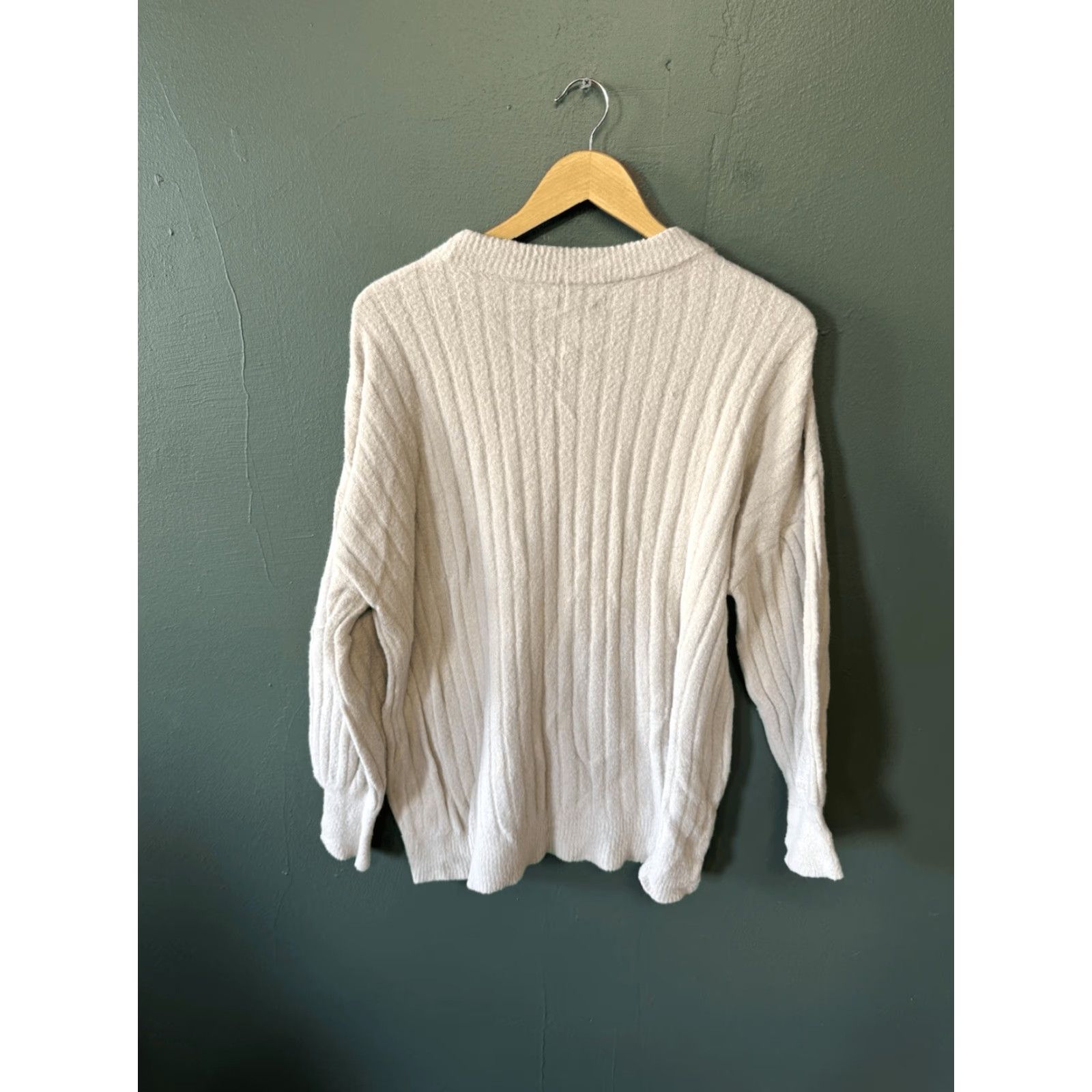 Vintage Aerie Sweatshirt Pullover Ribbed Fleece Brown Womens Size M 27in Pit 26in Back Hem Size M / US 6-8 / IT 42-44 - 2 Thumbnail