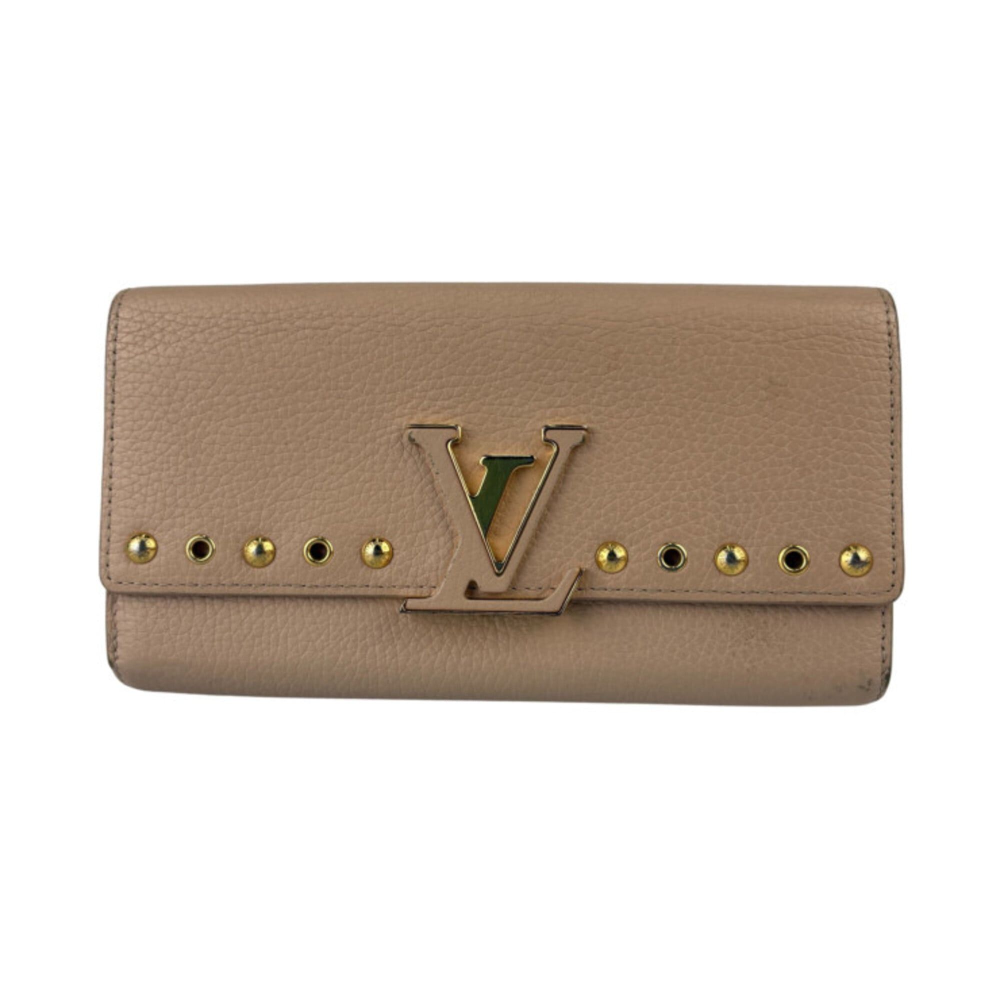 Louis Vuitton Louis Vuitton Long Wallet Portefeuille Capucines M62763 Tivoli Taurillon Leather Women's Bi-fold Studs Size ONE SIZE - 1 Thumbnail