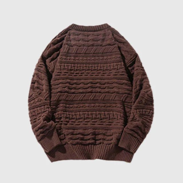 Japanese Brand Retro Textured Knit Sweater - L Size US L / EU 52-54 / 3 - 2 Thumbnail