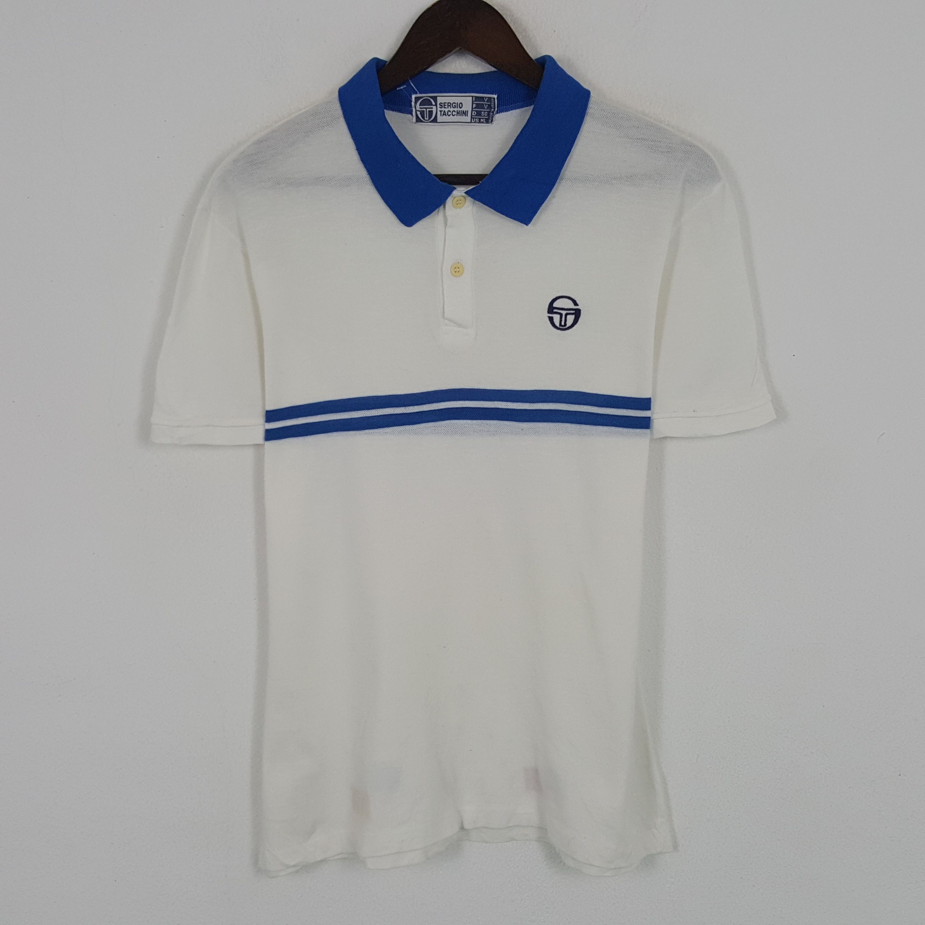 Sergio Tacchini × Vintage Vintage Sergio Tacchini Polos Shirt Size US S / EU 44-46 / 1 - 1 Thumbnail