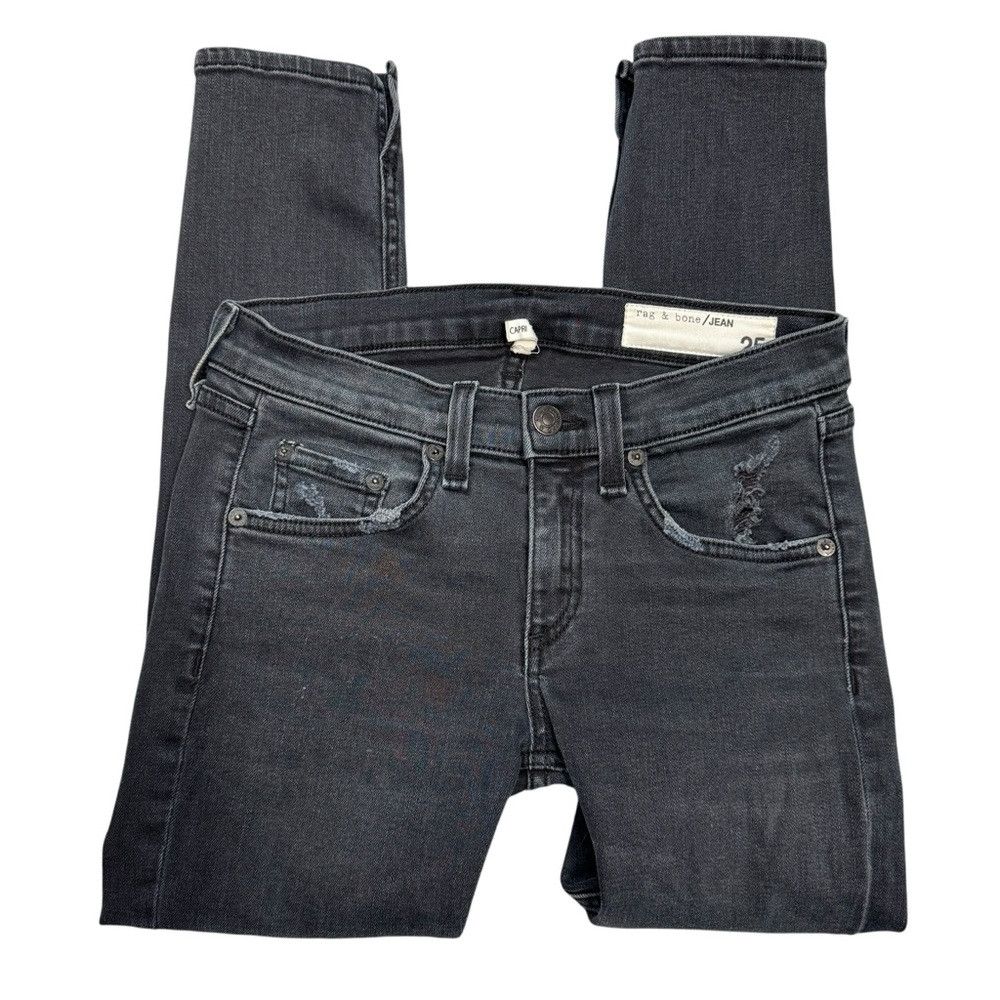 Rag & Bone Rag & Bone Capri Skinny Cropped Distressed Steele Jeans Siz Size 25" / US 0 / IT 36 - 4 Thumbnail