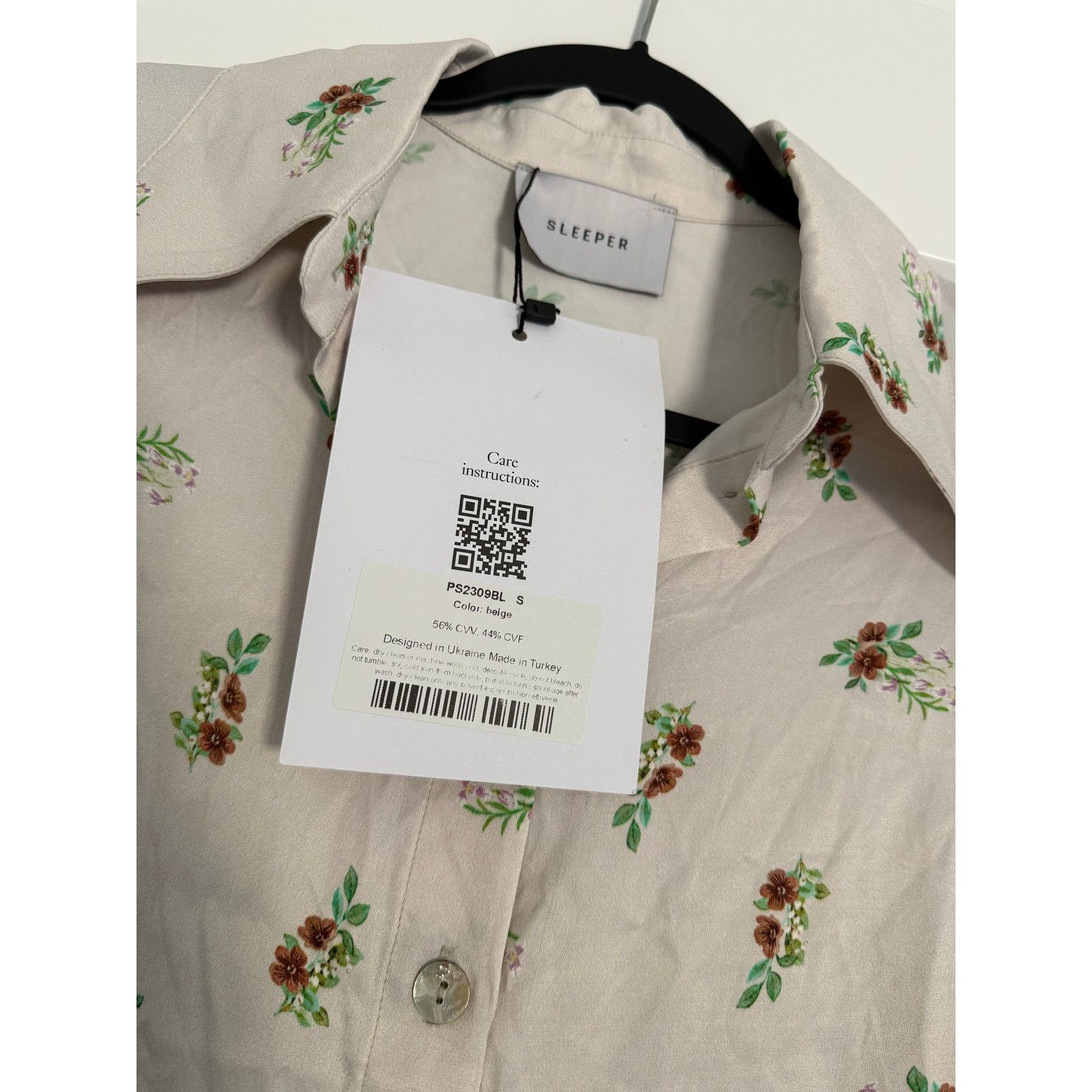 Sleeper $226 New Sleeper Beige Blossom Shirt - Small Size S / US 4 / IT 40 - 3 Thumbnail