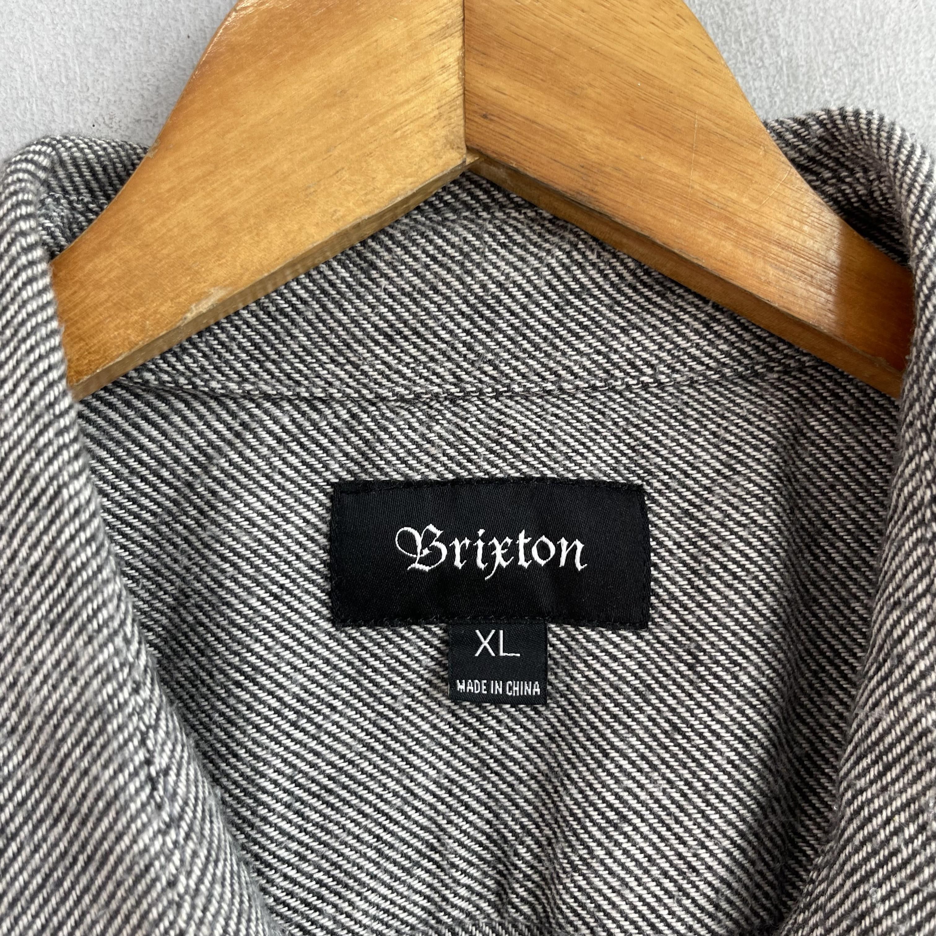 Brixton × Flannel Vintage BRIXTON Pinstripe Minimalist Thick Flannel Size US M / EU 48-50 / 2 - 5 Thumbnail