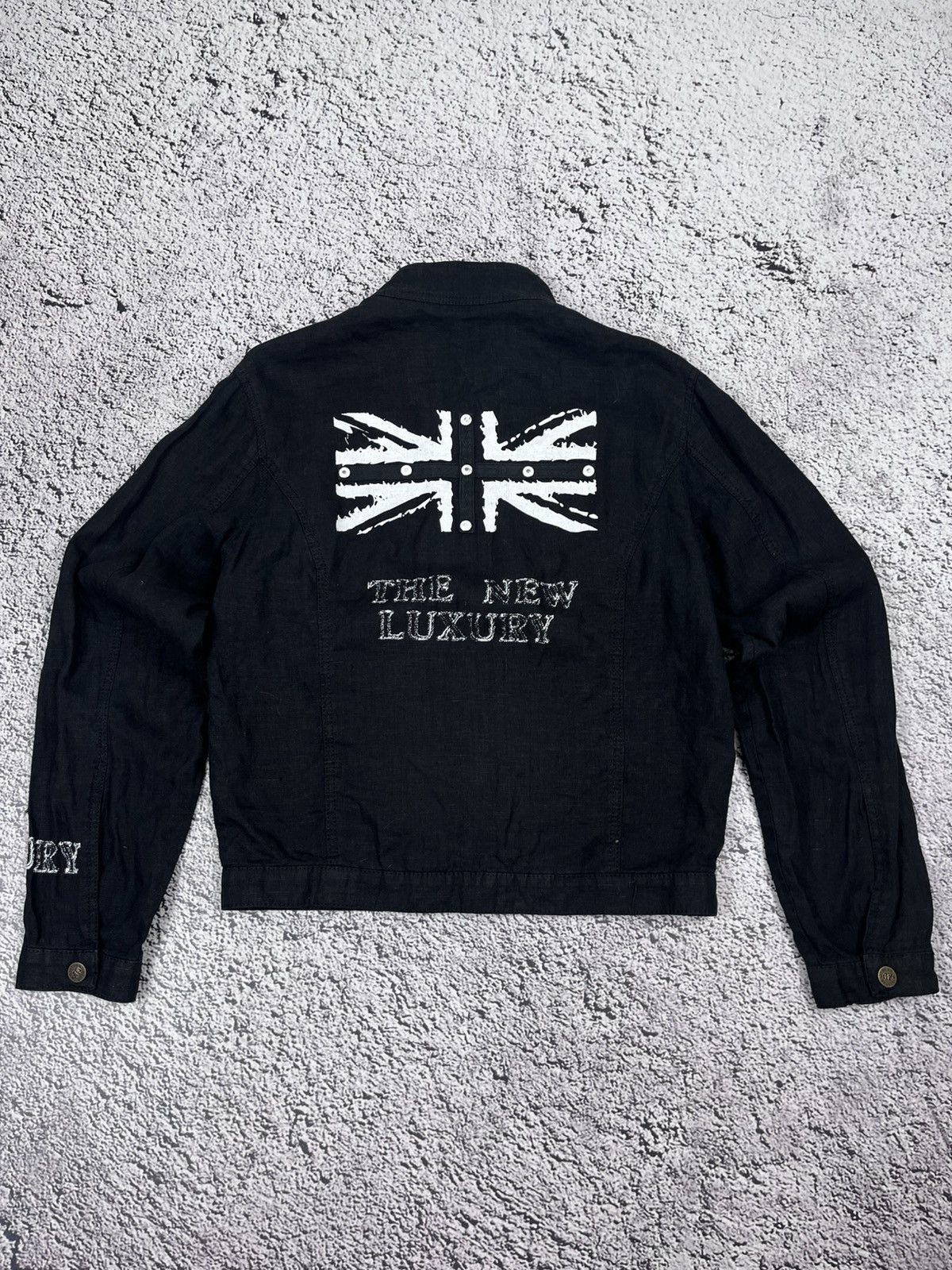 Ferre Vintage GF Ferre Linen Jacket Union Jack Punk Y2K Italy S Size US S / EU 44-46 / 1 - 2 Thumbnail