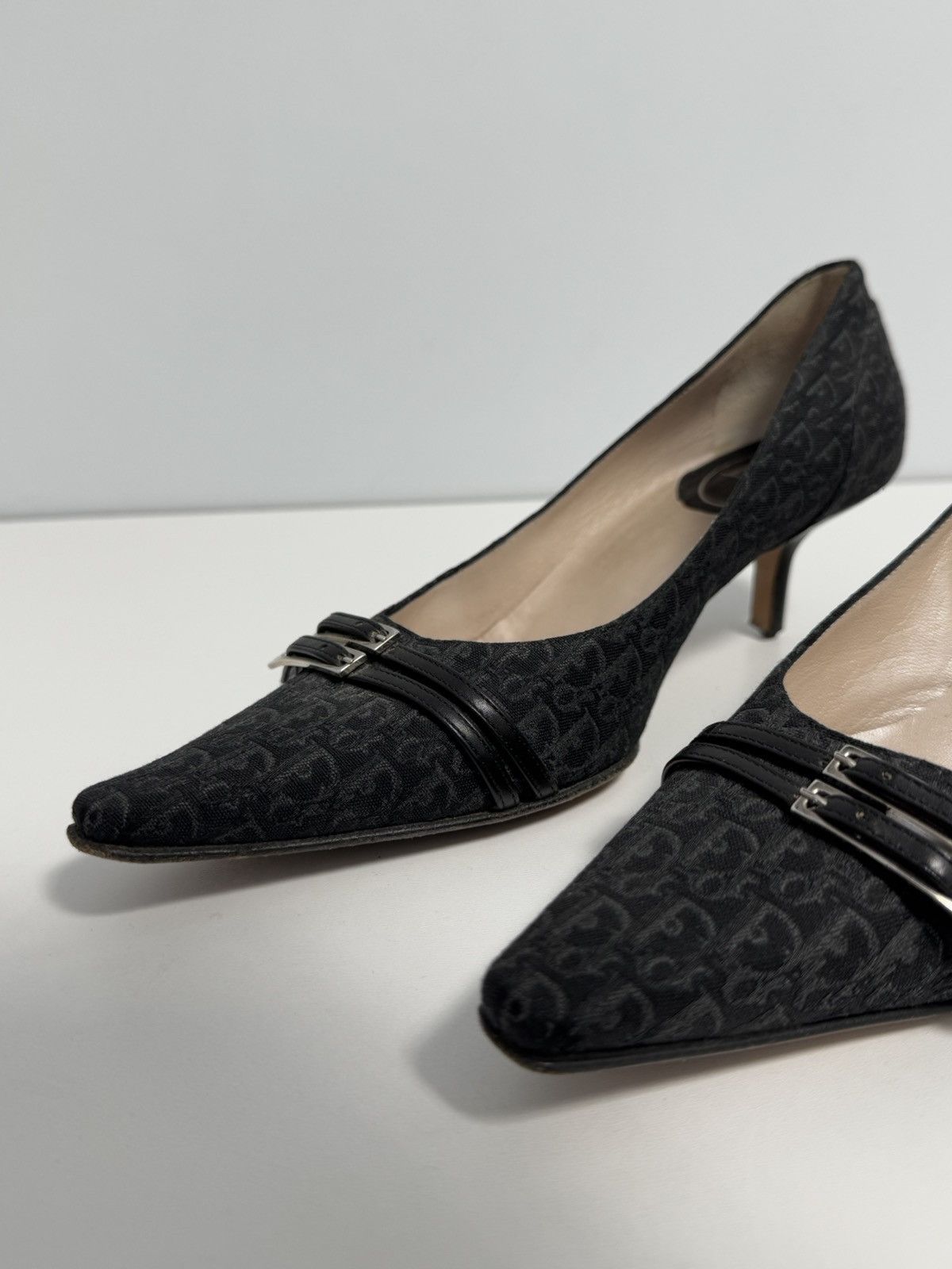 Dior Vintage Authentic Dior Diorissimo Black Jaquard Monogram Size US 7 / IT 37 - 3 Thumbnail