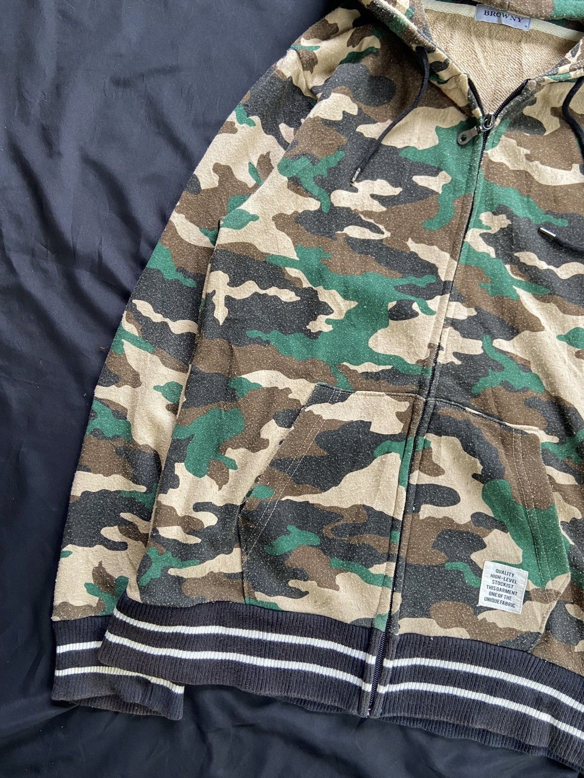 Japanese Brand BROWNY ARMY STYLE ZIP HOODIE Size US M / EU 48-50 / 2 - 4 Thumbnail