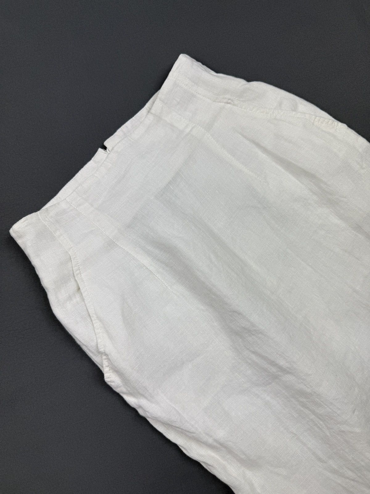Other 1990’s Vintage Umberto Ginocchietti White Linen Pencil Skirt Size 27" / US 4 / IT 40 - 2 Thumbnail