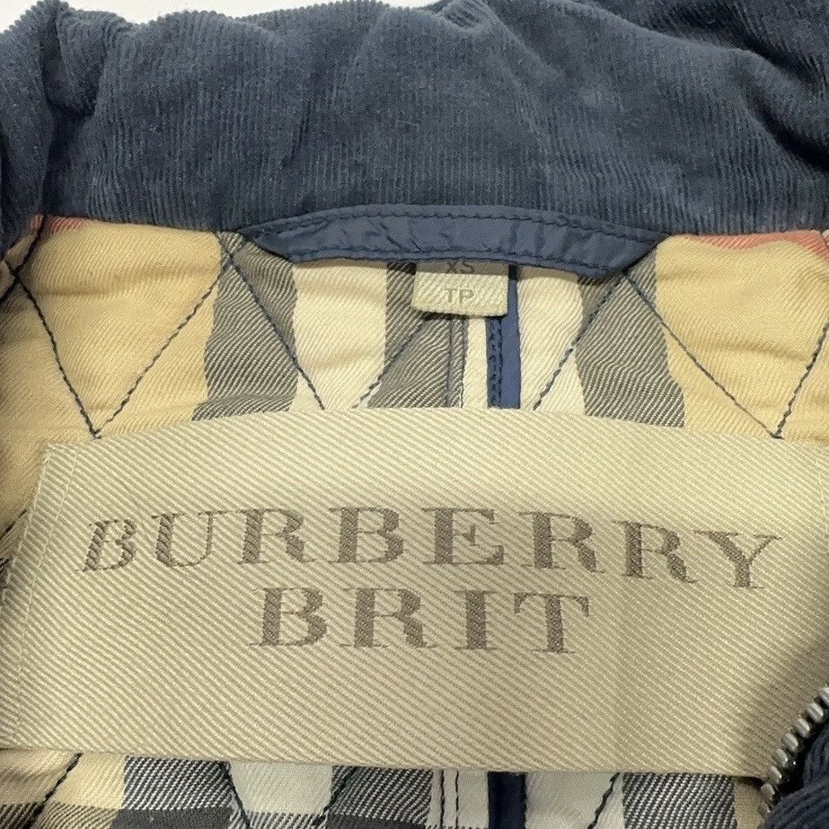 Burberry Brit Navy Blue Synthetic Quilted Russell Field Jacket Size US XS / EU 42 / 0 - 4 Thumbnail