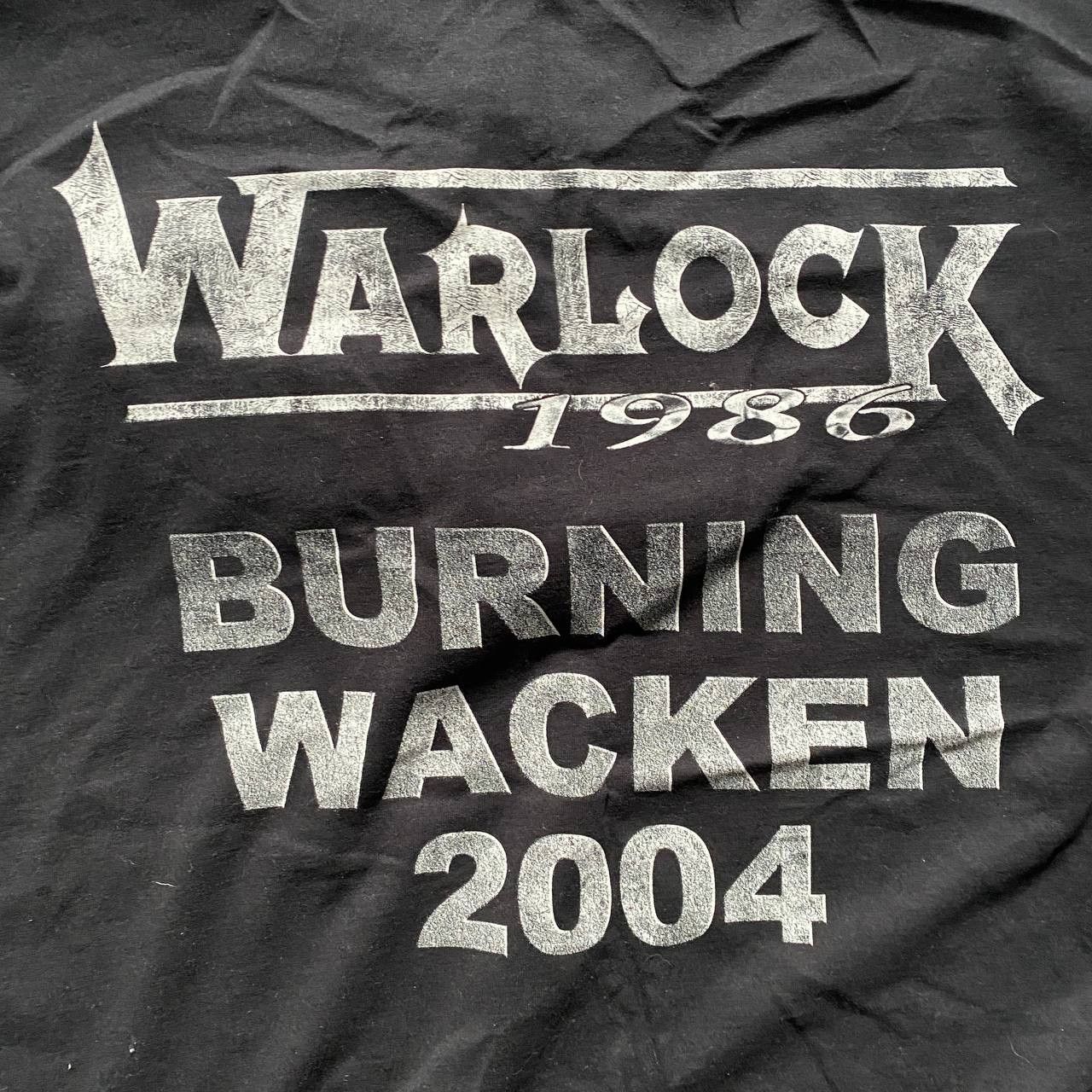 Band Tees × Vintage VINTAGE Y2K WARLOCK WACKEN 2004 FADED METAL TOUR TEE 248 Size US XL / EU 56 / 4 - 4 Thumbnail