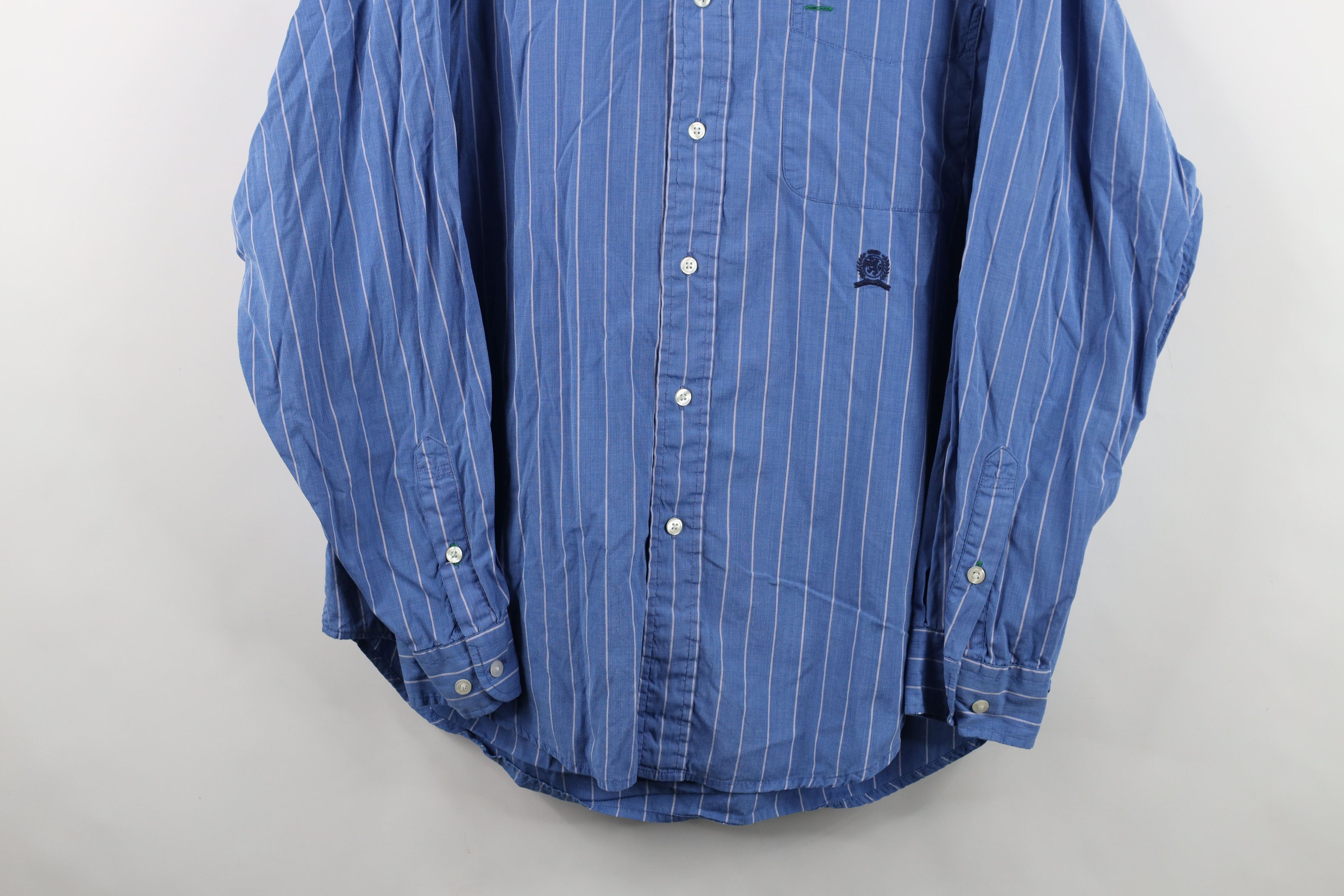 Tommy Hilfiger Vintage 90s Tommy Hilfiger Cotton Oxford Button Down Shirt Size US L / EU 52-54 / 3 - 3 Thumbnail