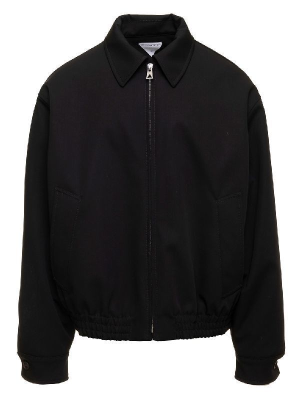 image of Bottega Veneta O1Loc1C0424 710160 Wool Twill Jacket In Black, Men's (Size XS)