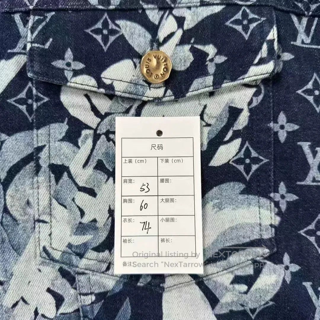 Louis Vuitton louis vuitton blue denim jacket with patterns. Size US L / EU 52-54 / 3 - 5 Thumbnail