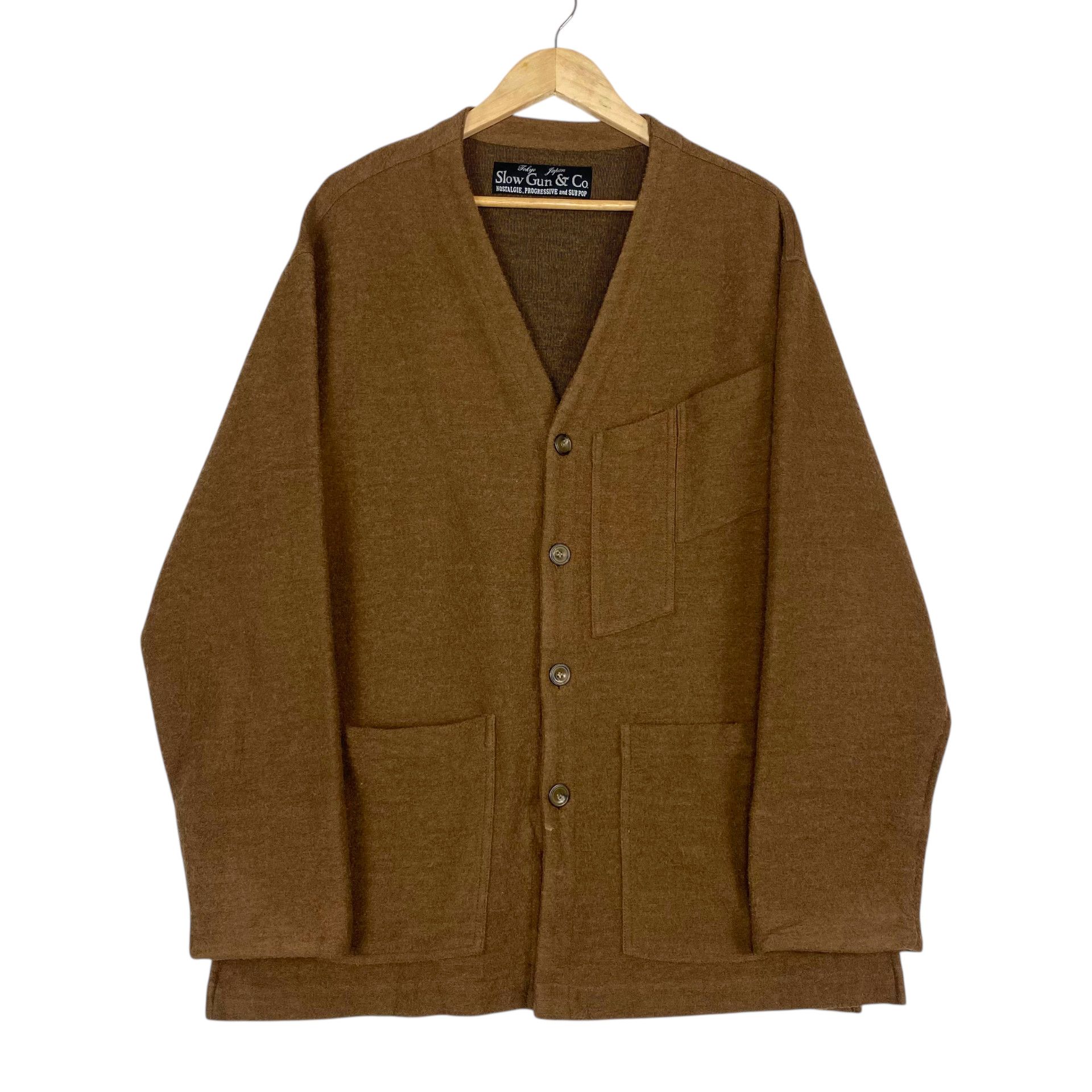 Junya Watanabe 💥SLOW GUN & CO KNIT CARDIGAN JAPAN Size US XL / EU 56 / 4 - 1 Thumbnail