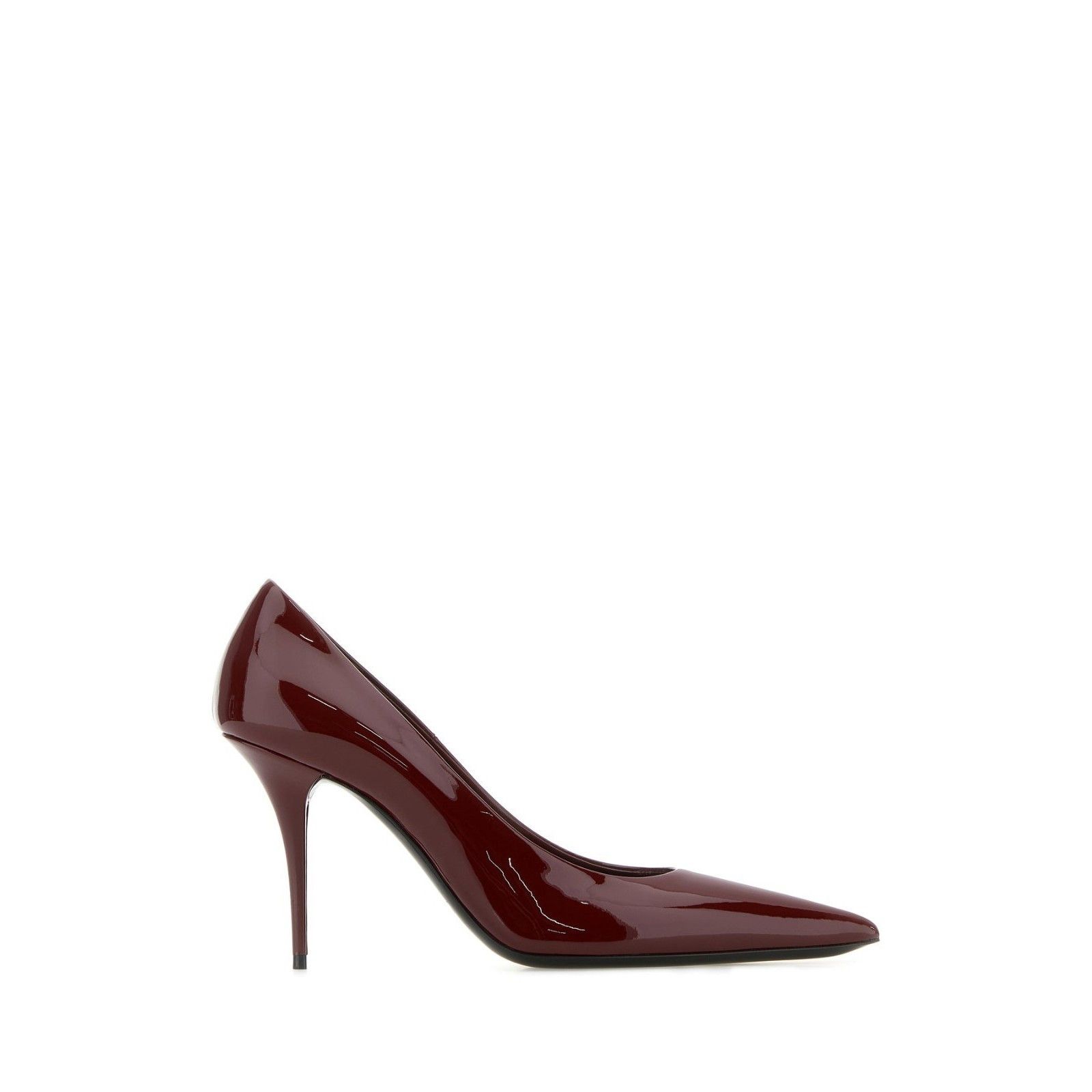 SAINT LAURENT Norma BurgundyRed Patent Leather 90mm Heel Pum