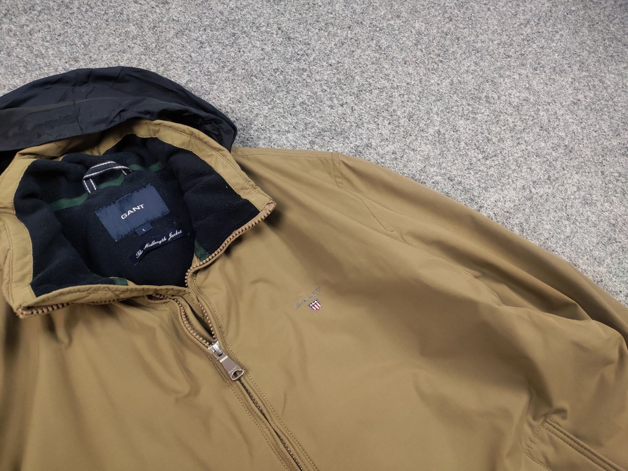 Gant Gant the length Dark Khaki Hooded Fleece-insulated Jacket Size US L / EU 52-54 / 3 - 7 Thumbnail
