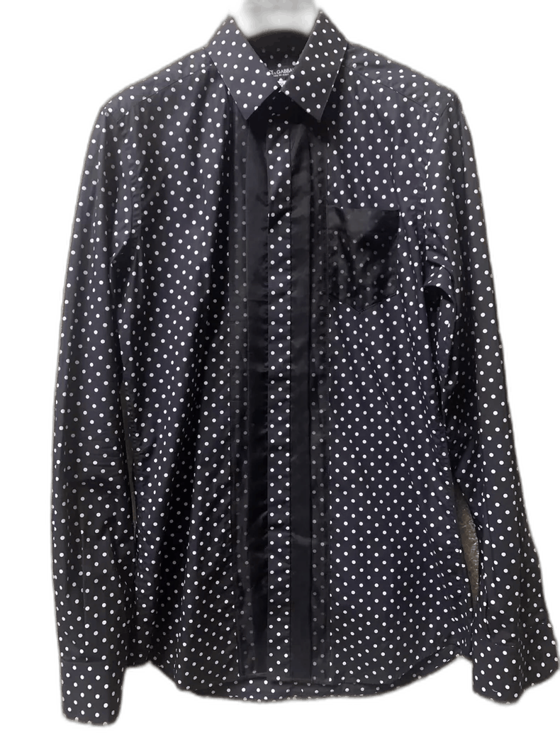 Dolce & Gabbana Dolce & Gabbana Men's Polka Dot Shirt Size US M / EU 48-50 / 2 - 1 Thumbnail
