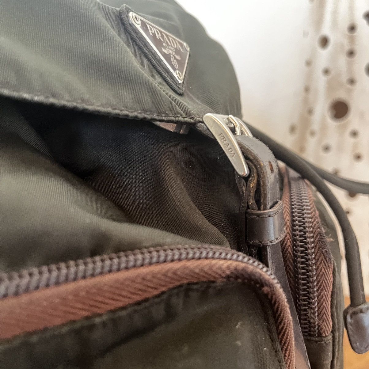 Prada Prada backpack nylon khaki vintage Size ONE SIZE - 5 Thumbnail