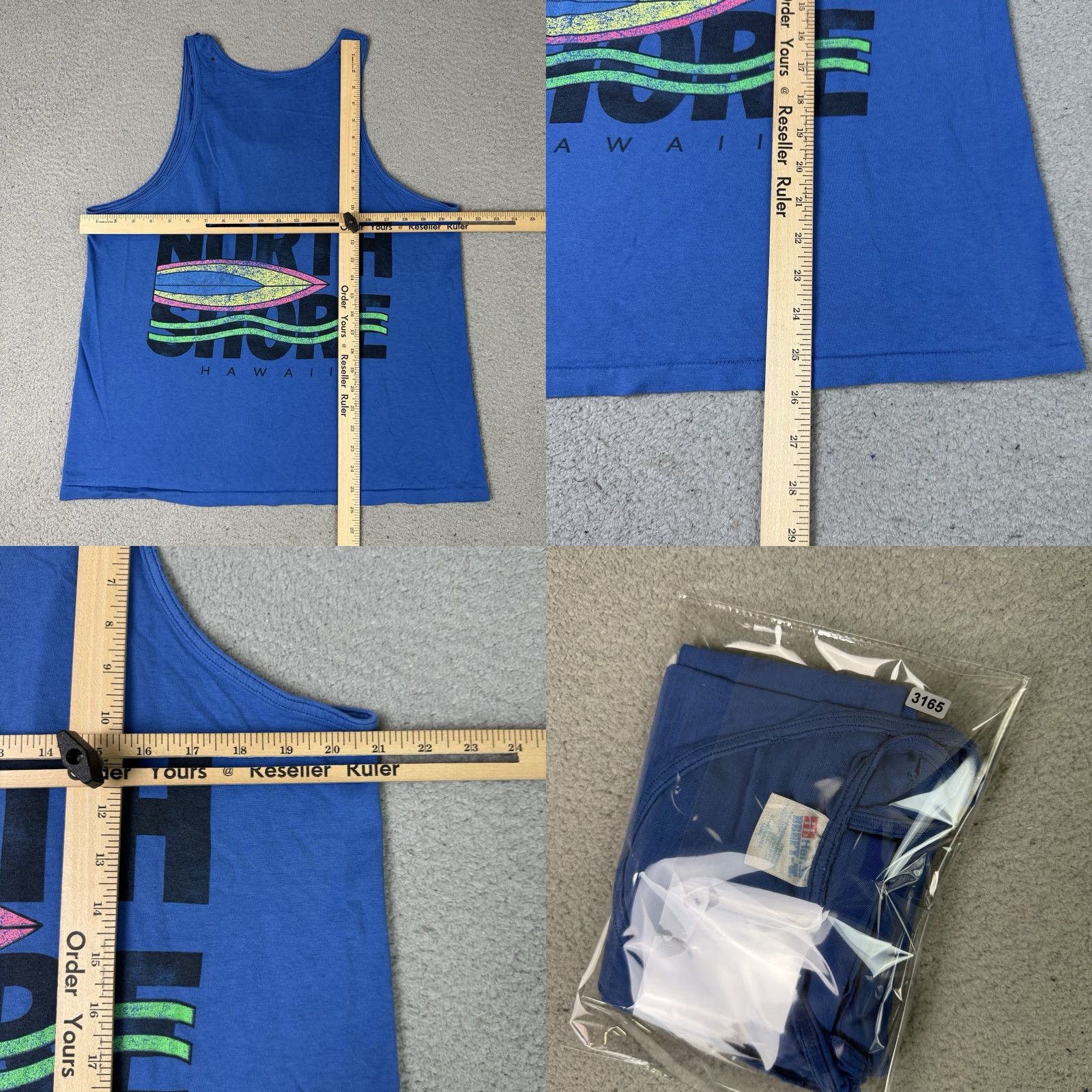 Hanes VINTAGE North Shore Tank Top Mens Large Blue USA Hawaii Surfing Rare Hanes Shirt Size US L / EU 52-54 / 3 - 9 Thumbnail
