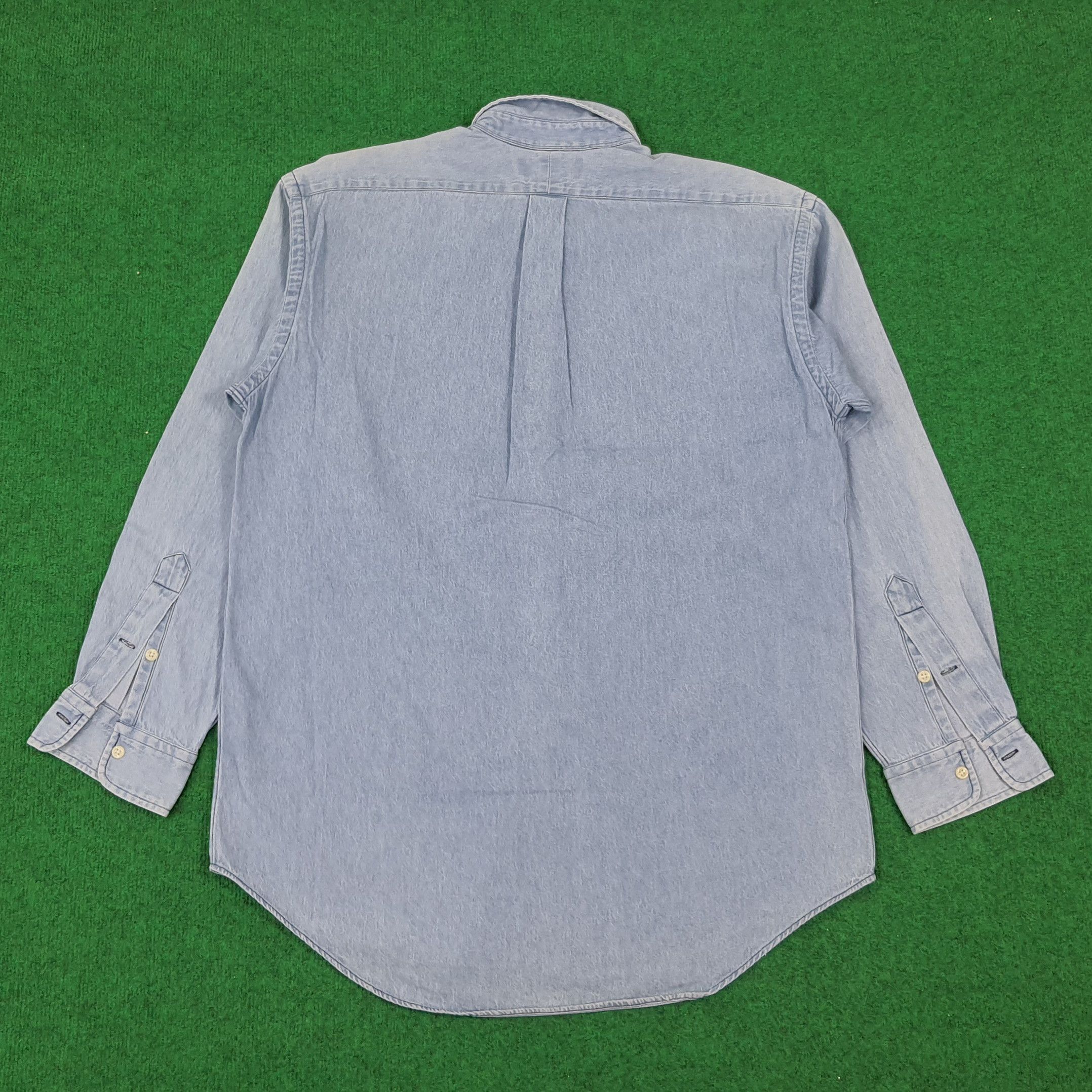 Ralph Lauren × Vintage Vintage Ralph Lauren Button Up Denim Shirt Size US L / EU 52-54 / 3 - 3 Thumbnail
