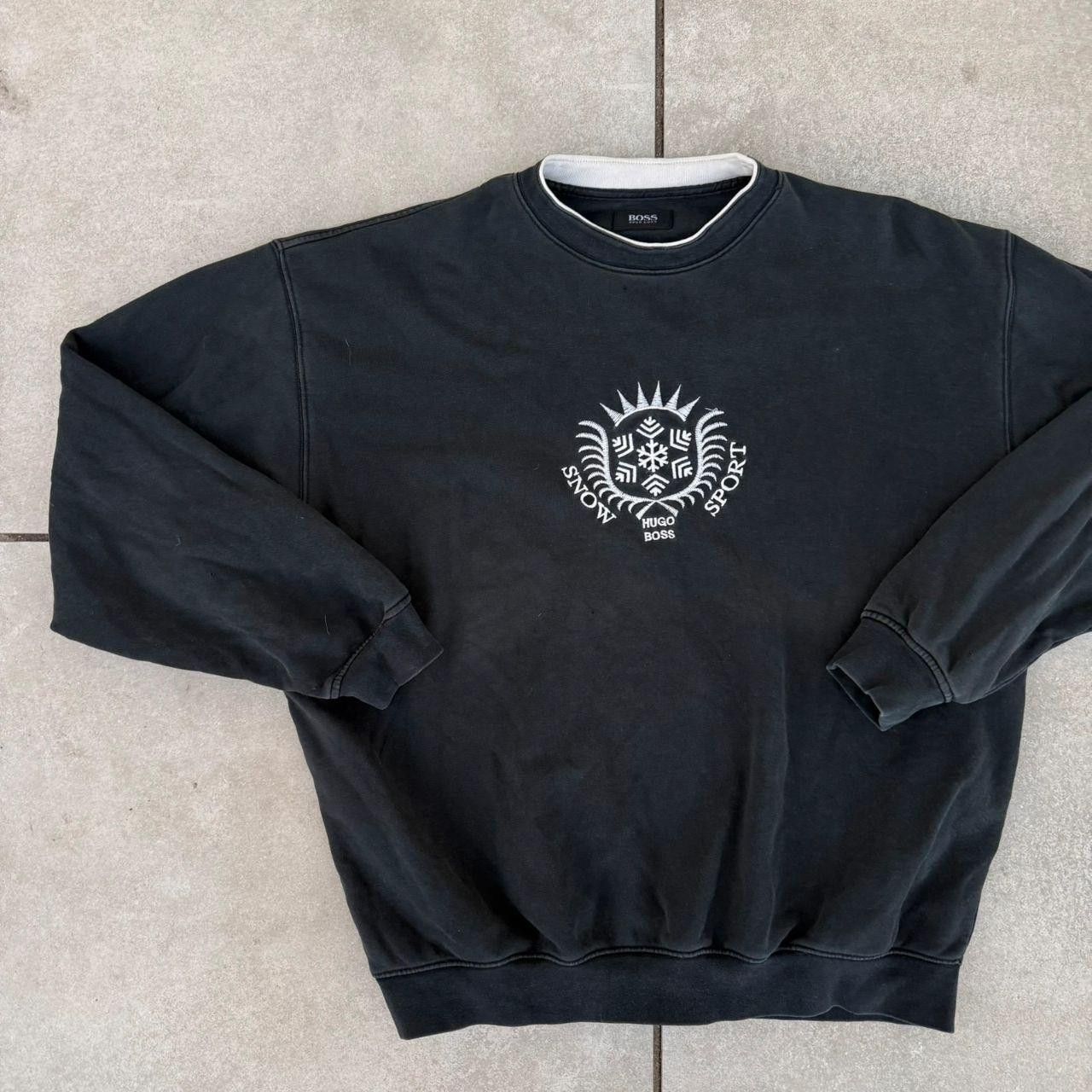 Hugo Boss Hugo Boss Vintage Sweatshirt Black Logo Embroidered Retro Size US XL / EU 56 / 4 - 3 Thumbnail