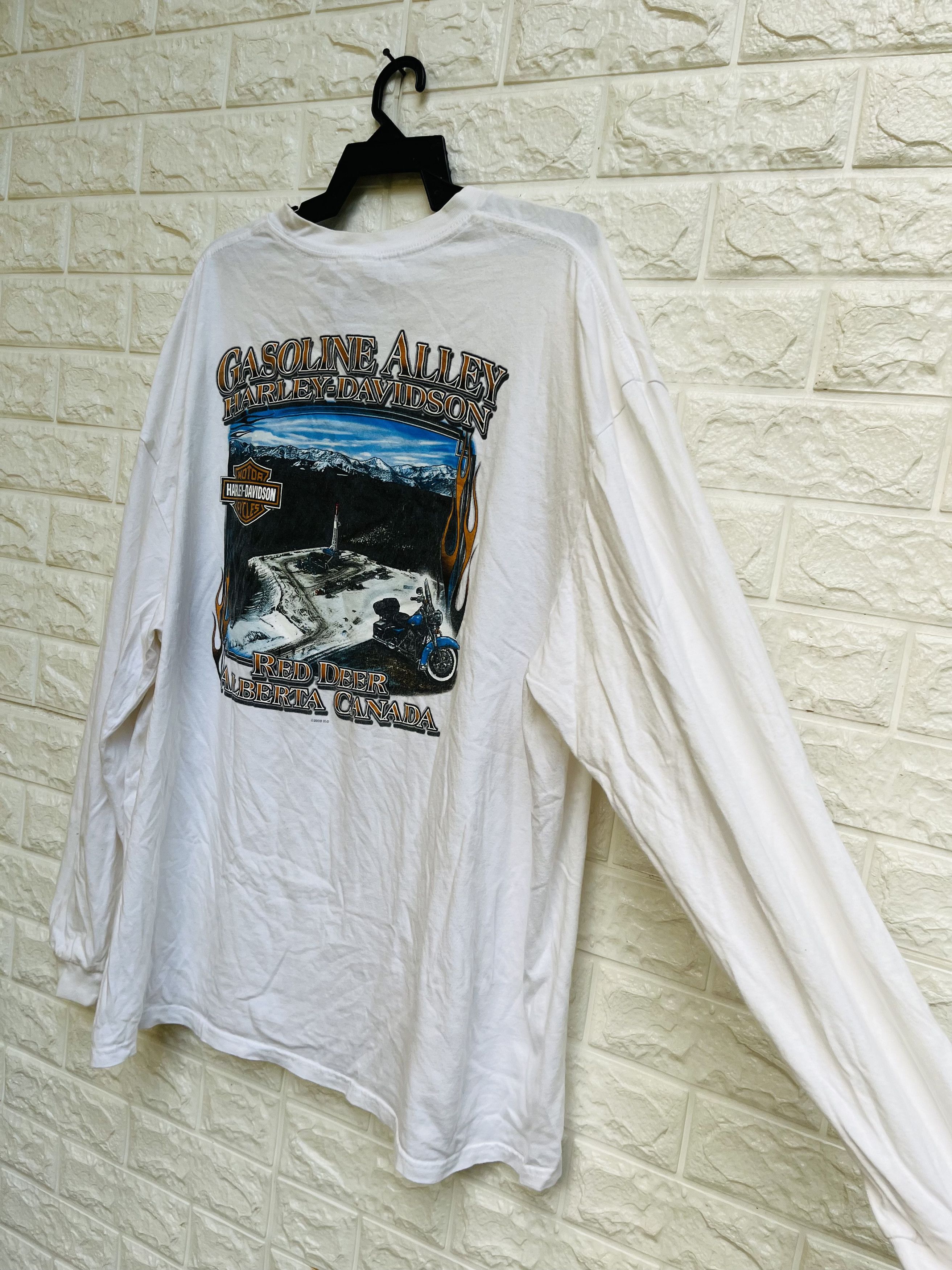 Harley Davidson × Vintage Vtg Harley Davidson Motorcycle Gasoline Alley Fashion Style Size US XXL / EU 58 / 5 - 7 Thumbnail