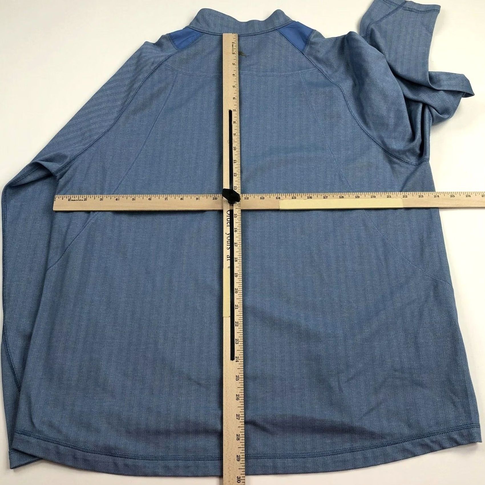 Tommy Bahama Tommy Bahama Men's XL Blue 1/4 Zip Pullover L/S Knit Sweater Pima Cotton EUC Size US XL / EU 56 / 4 - 3 Thumbnail