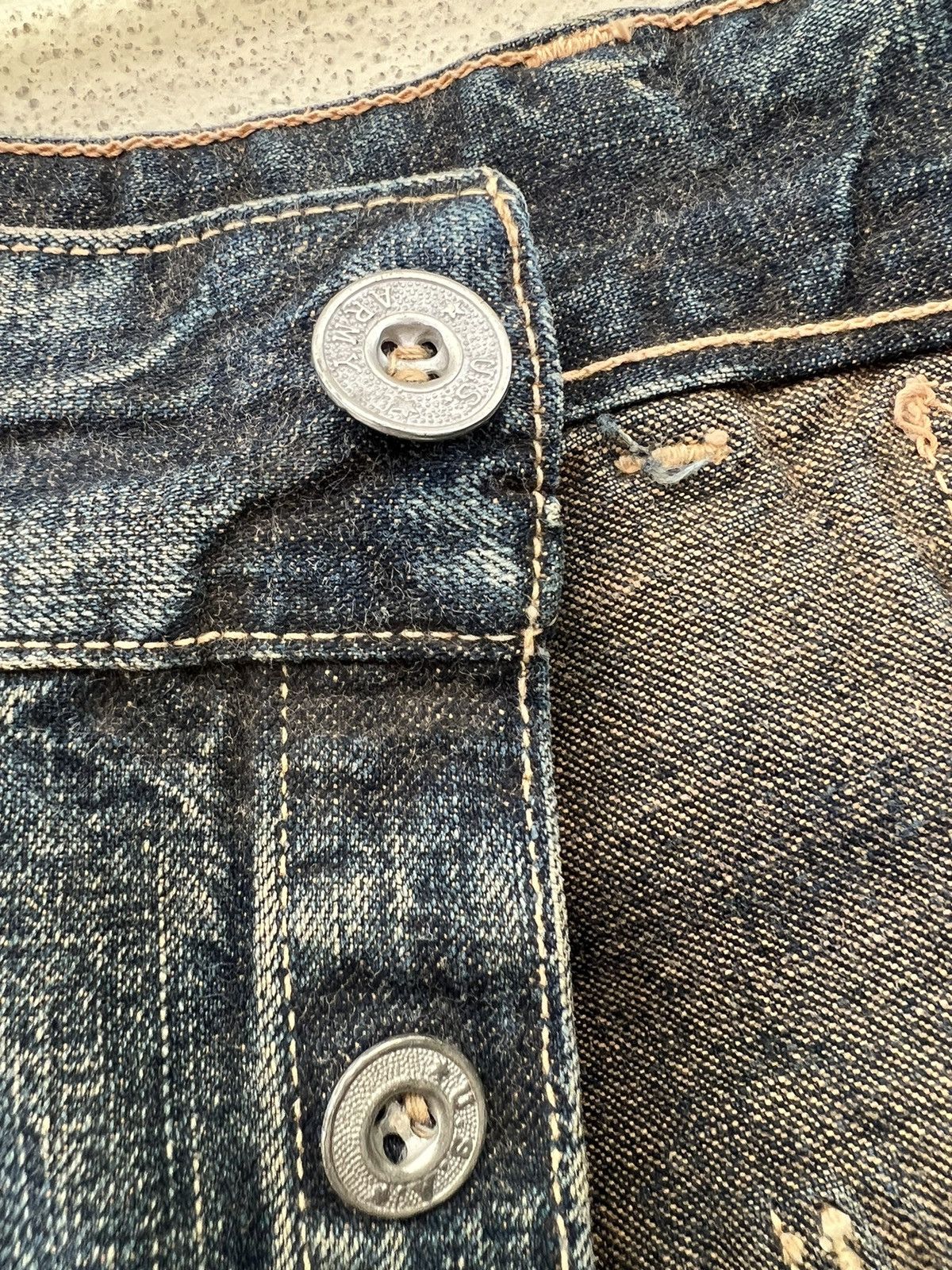 Warehouse Warehouse DW WWII US Military Style Buckle Back Denim Pant Size US 32 / EU 48 - 7 Thumbnail