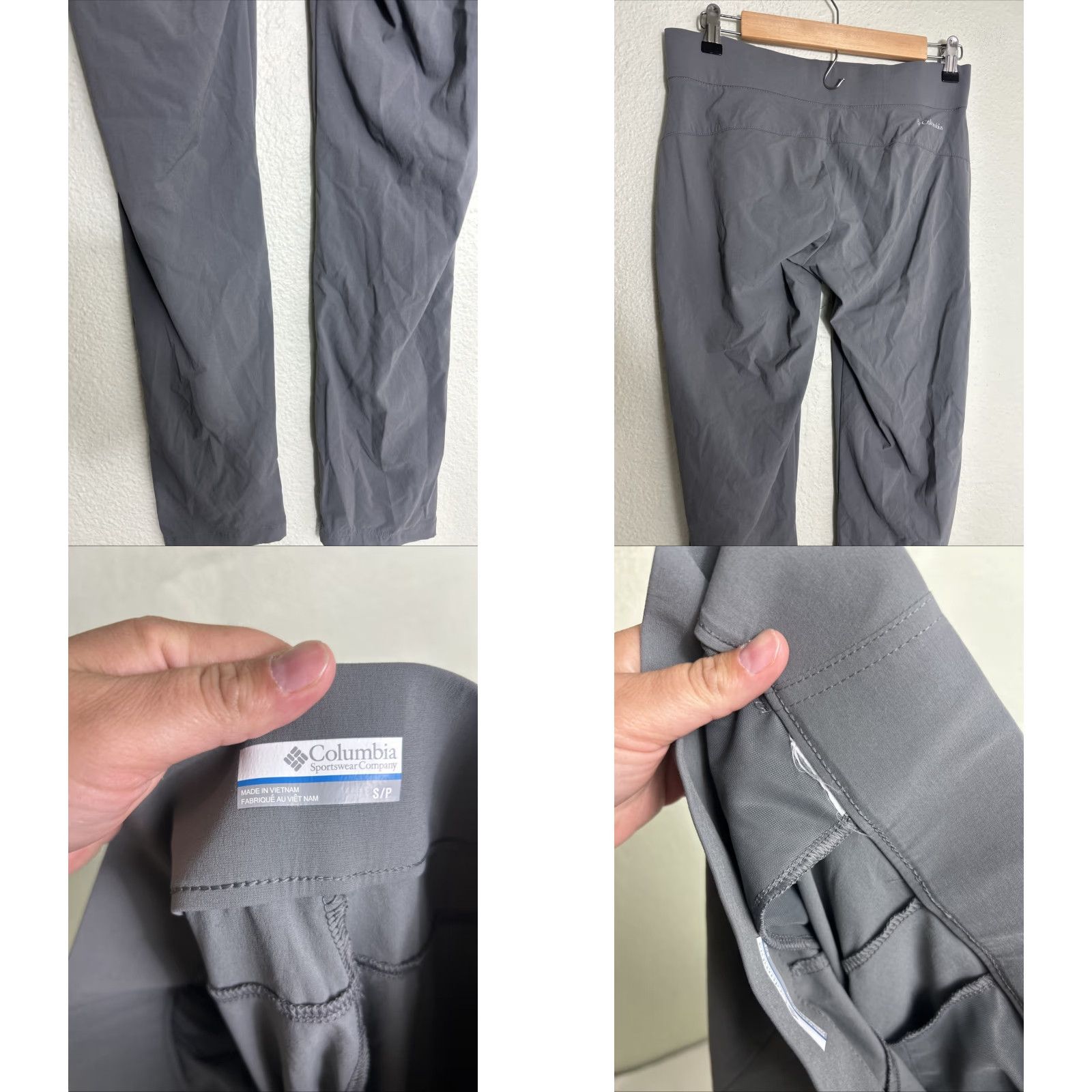 Vintage Columbia Women’s Small Gray Pull on Pants Nylon Spandex Gray 30x32 Size 28" / US 6 / IT 42 - 8 Thumbnail