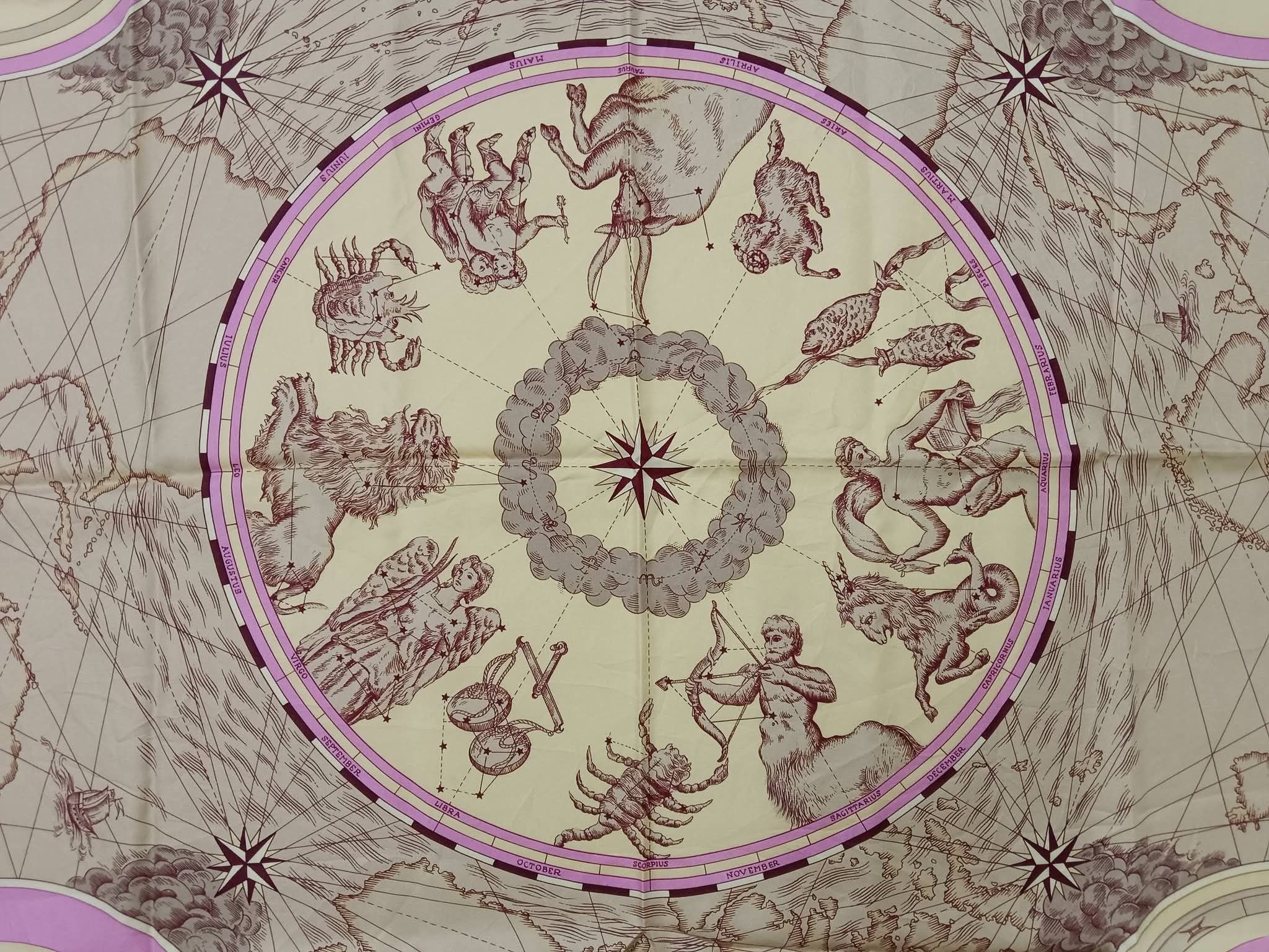 Alviero Martini Alviero Martini Silk Scarf Zodiac Illustration Size ONE SIZE - 4 Thumbnail