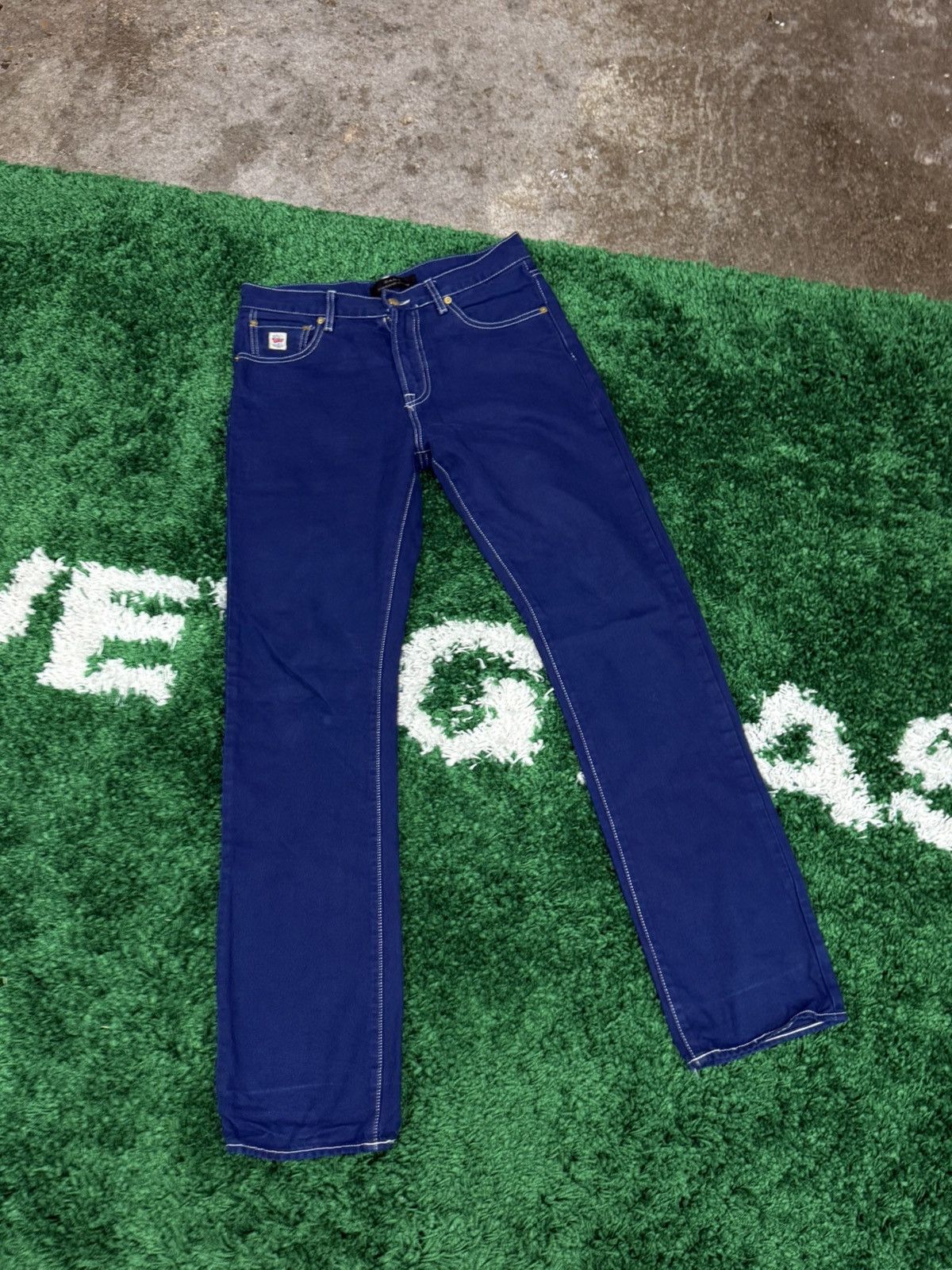 Zara Zara Blue White Stitch Contrast Stitch Denim Jeans Sz. 30 Size US 30 / EU 46 - 1 Thumbnail