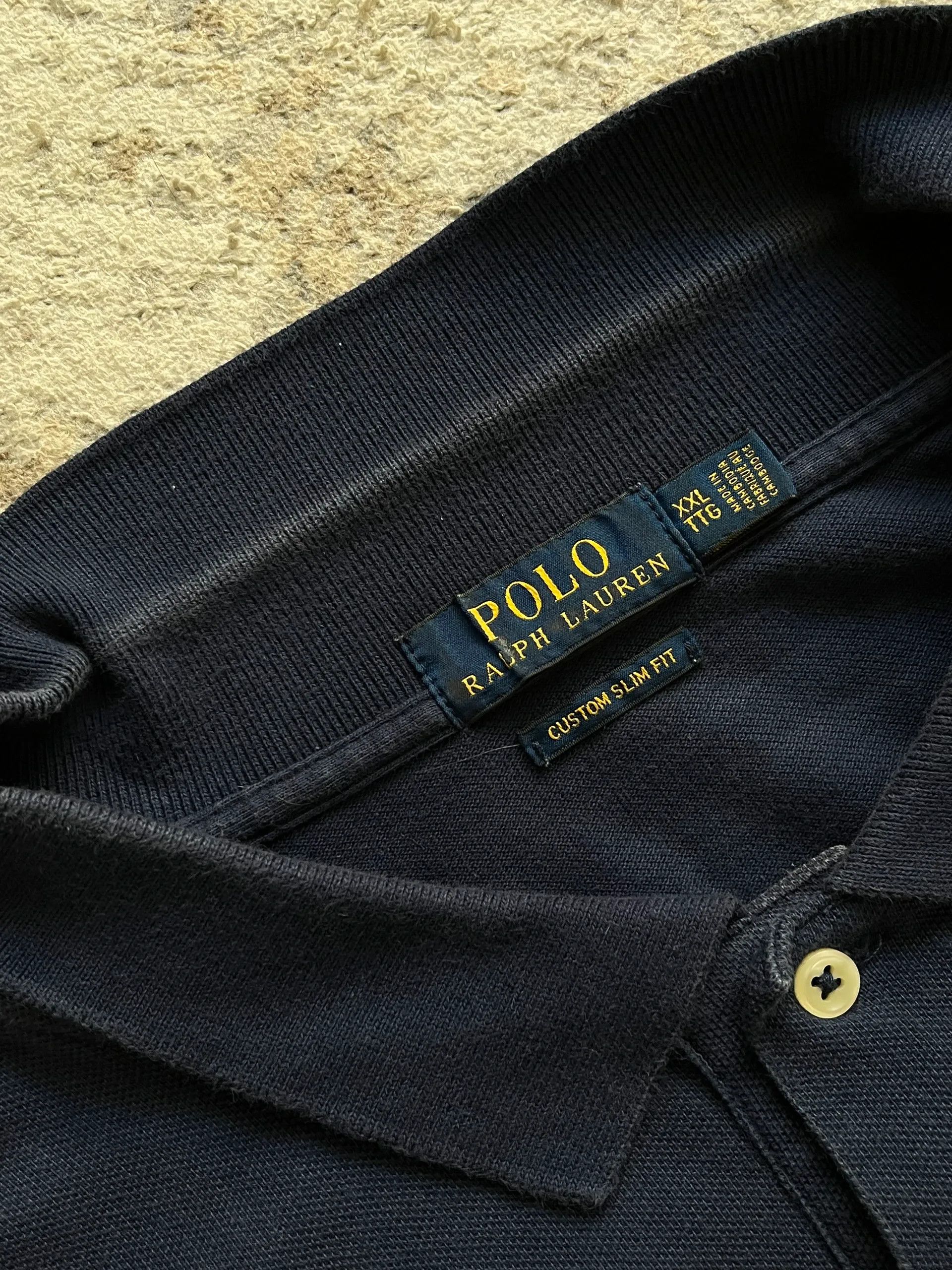 Polo Ralph Lauren Polo Ralph Lauren Navy Red Small Pony Sz XXL Custom Slim Fit Size US XXL / EU 58 / 5 - 10 Thumbnail