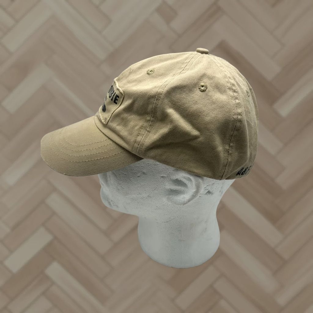 Abercrombie & Fitch VINTAGE Abercrombie & Fitch Baseball Cap Womens One Size Beige Leather Strap Adjustable Small Dad Hat USA Casual Baseball Cap Ladies Men? Size ONE SIZE - 1 Thumbnail