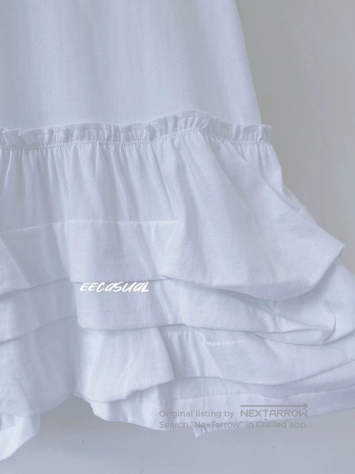 CDG by Comme des Garcons White Layered Ruffle Hem Long T. Size S / US 4 / IT 40 - 7 Thumbnail