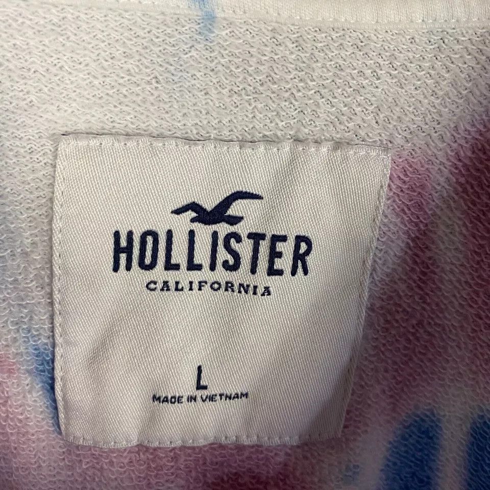 Hollister Hollister Cropped Hoodie Women's Large Tie Dye Cotton Blend Size L / US 10 / IT 46 - 3 Thumbnail