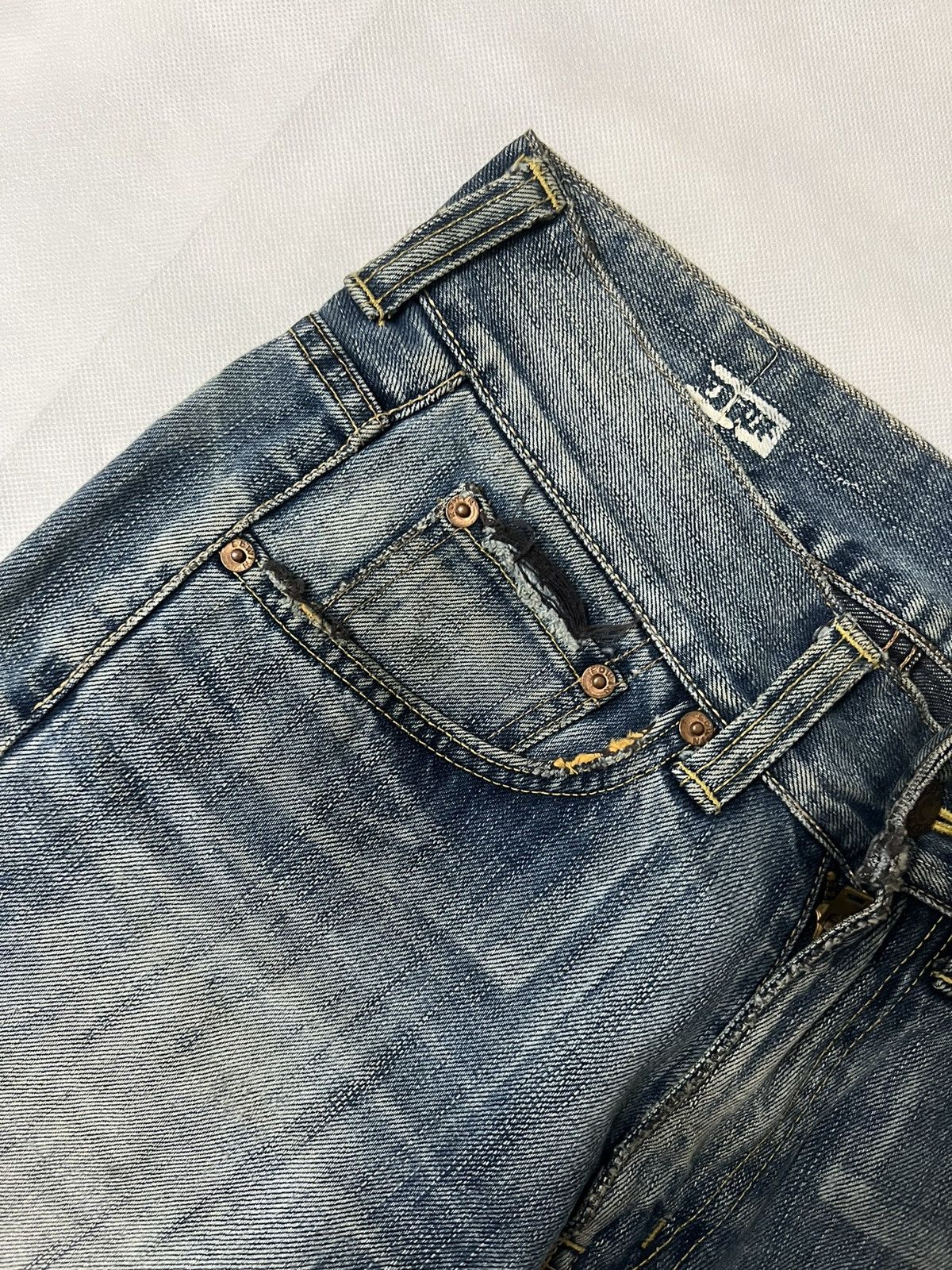 Edwin Vintage Edwin 503 Regular Distressed Denim Size US 29 - 4 Thumbnail