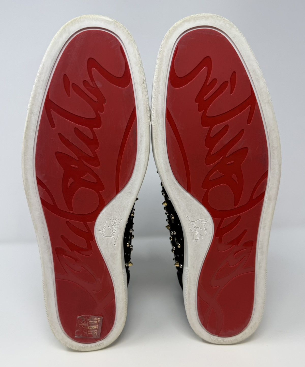 Christian Louboutin Christian Louboutin Louis Orlato Black Suede Spike Sneaker Size US 13 / EU 46 - 6 Thumbnail