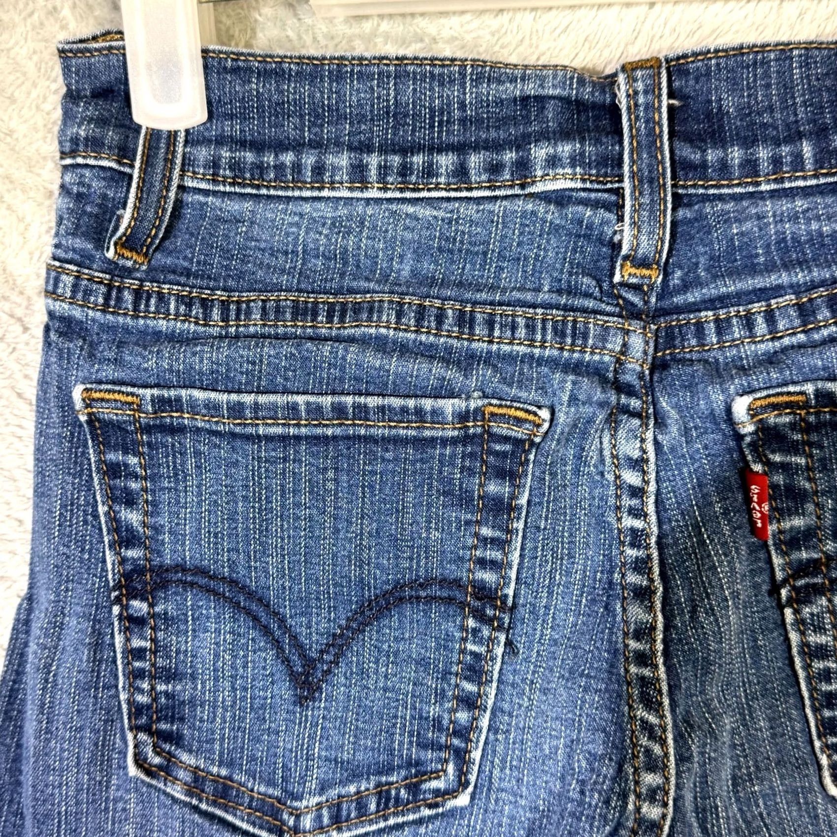 Levi's Levi’s 512 Jeans Women’s 4M Blue Denim Mid Rise Straight Slimming Jeans Size 27" / US 4 / IT 40 - 7 Thumbnail