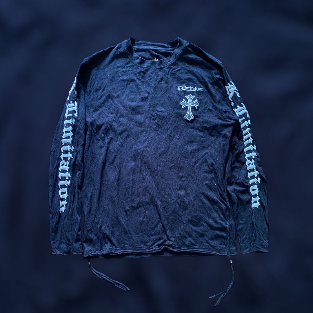 If Six Was Nine × Japanese Brand × Le Grande Bleu (L.G.B.) Japanese k.limitation cross embroidery longsleeve tshirt Size US L / EU 52-54 / 3 - 1 Thumbnail