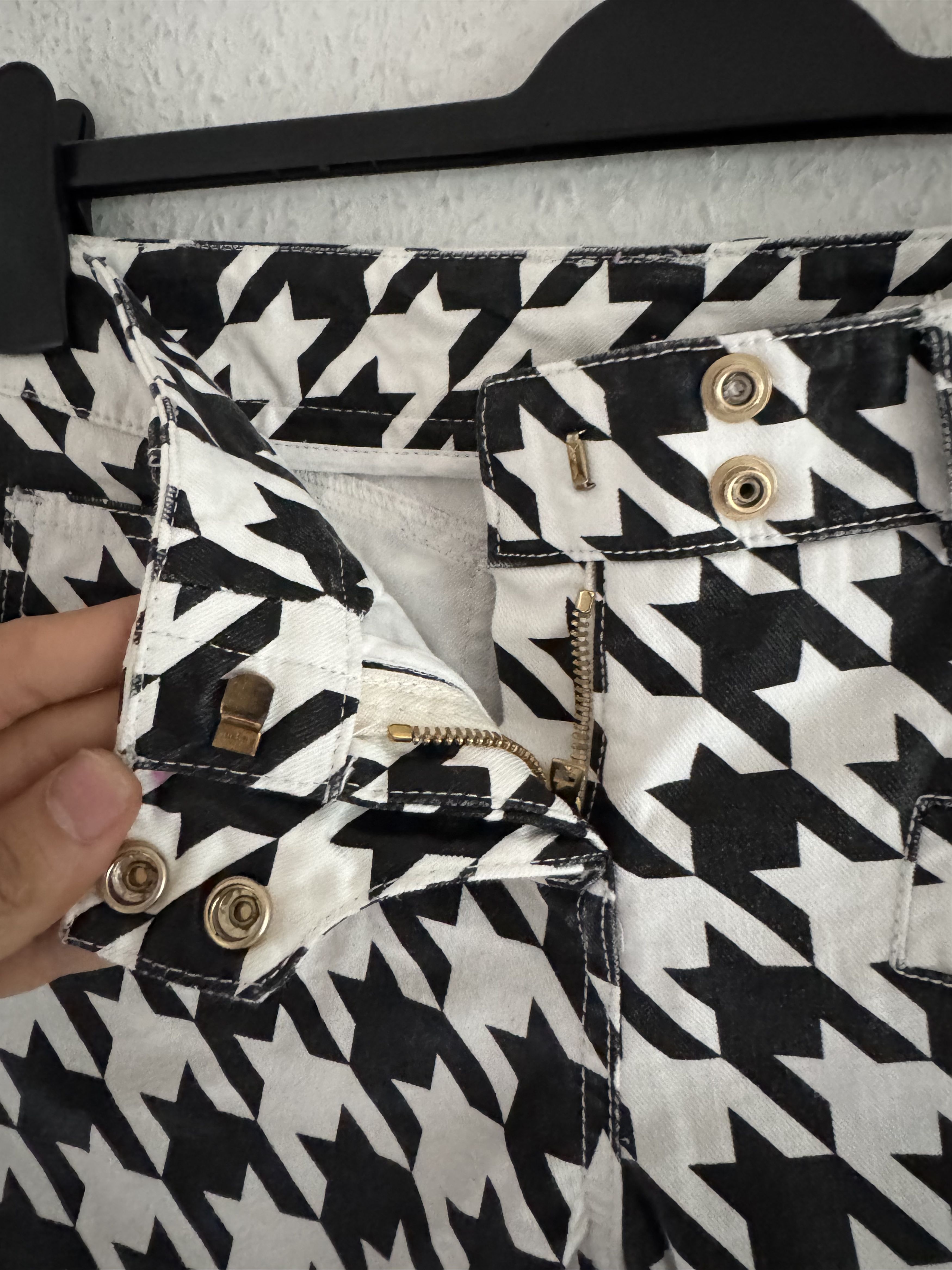 Balmain Star-Pattern Denim Trouser with lion embroidered buttons Size US 29 - 10 Thumbnail