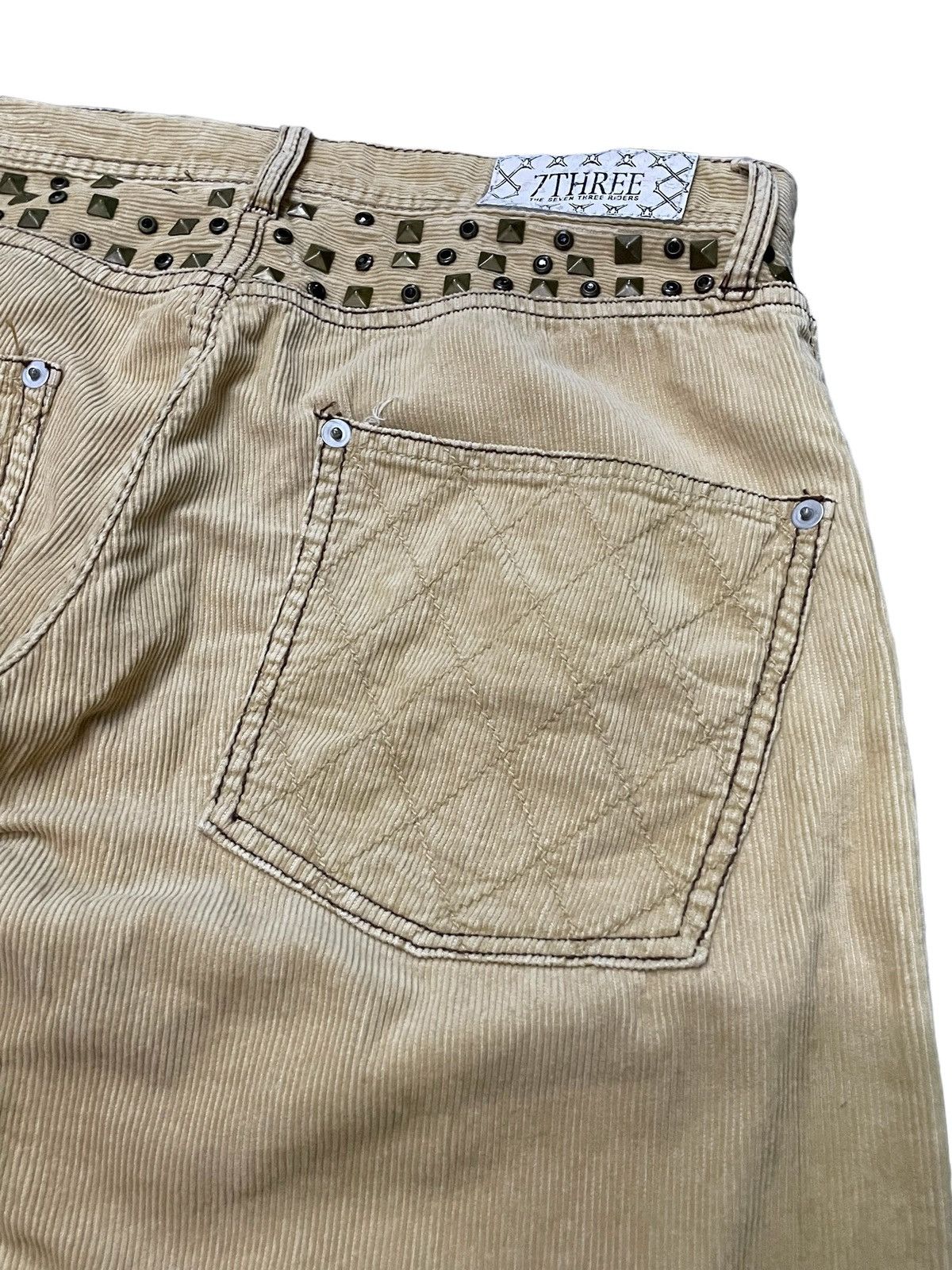 GOSTAR DE FUGA × Hysteric Glamour The 7three Japan Studded Rhinestones Corduroy Brown Pants Size US 32 / EU 48 - 16 Thumbnail