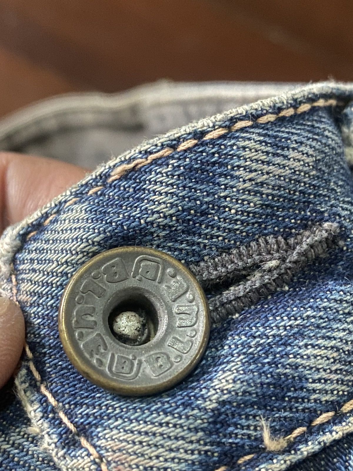 Blue Blue Japan FIRE 🔥 BLUE BLUE JAPAN SASHIKO BORO STITCH DISTRESSED Size US 32 / EU 48 - 12 Thumbnail