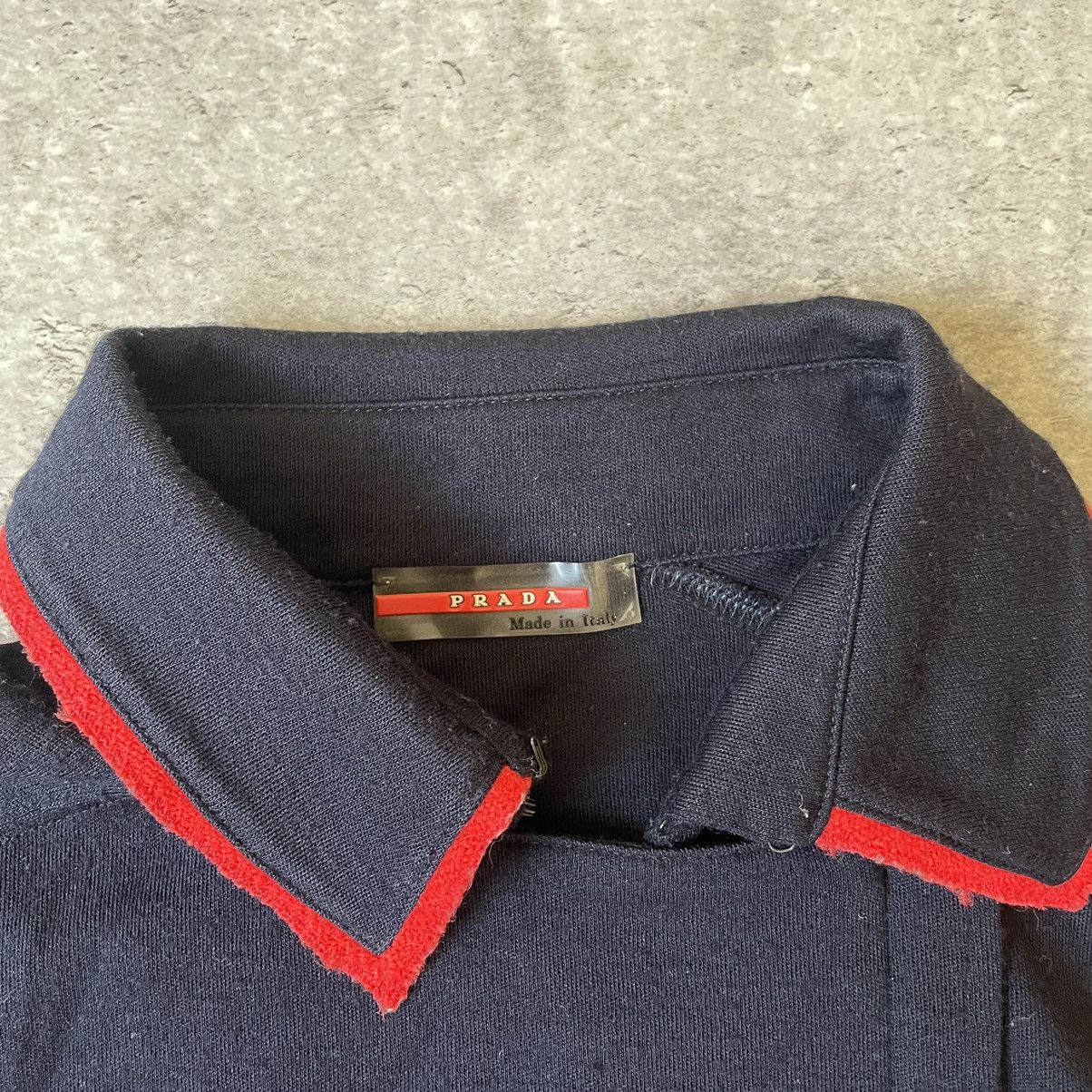 Prada × Vintage Vintage Prada Asimmetrical Zip Sweatshirt red label Size S / US 4 / IT 40 - 2 Thumbnail