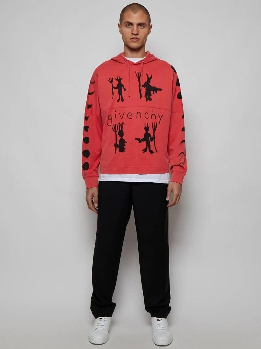 Givenchy x Josh Smith Red Devil 4G Logo Oversized Lightweight Hoodie Size US XXS / EU 40 - 2 Thumbnail