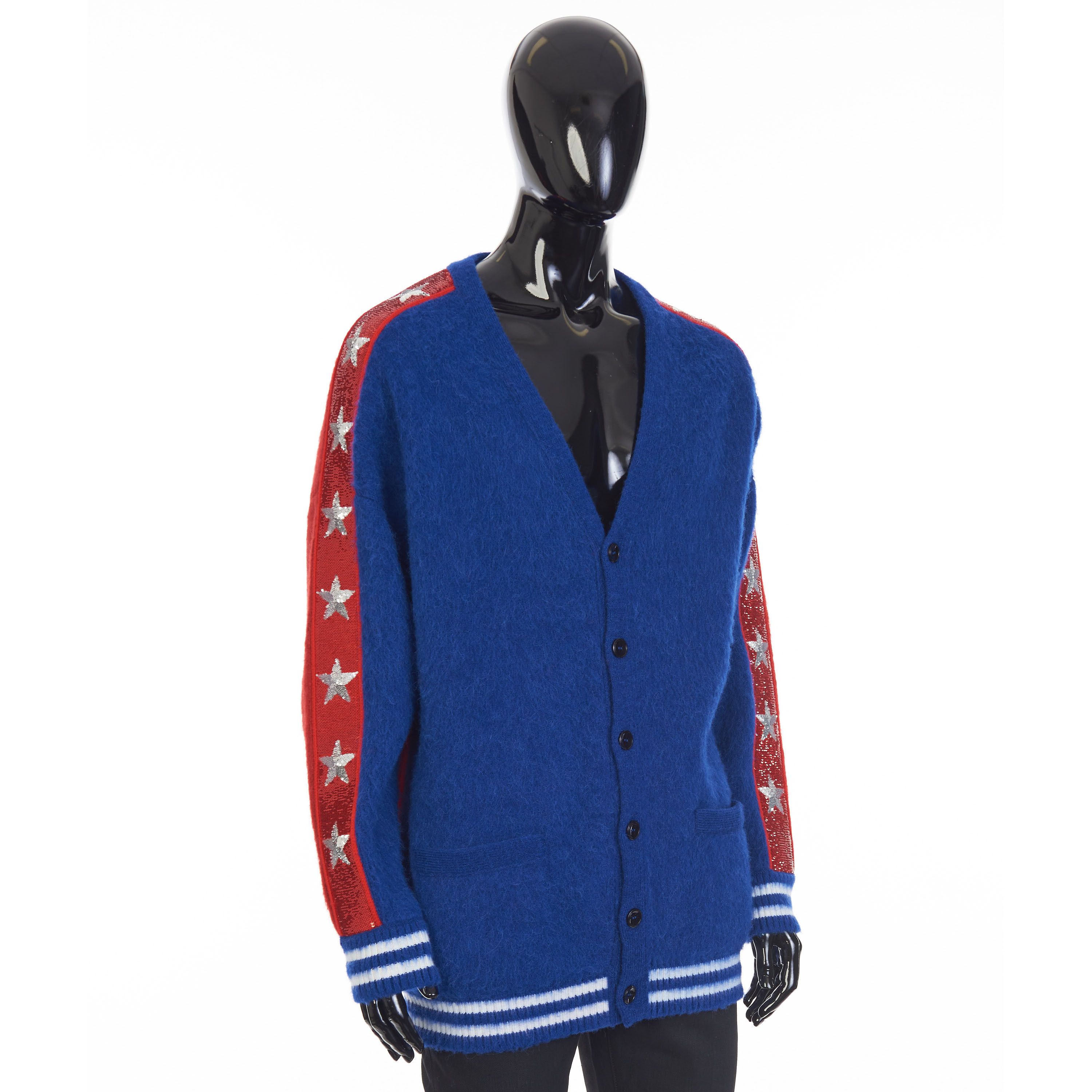 Celine Long Alpaca Wool Cardigan - Sequin Embroidery Size US M / EU 48-50 / 2 - 9 Thumbnail